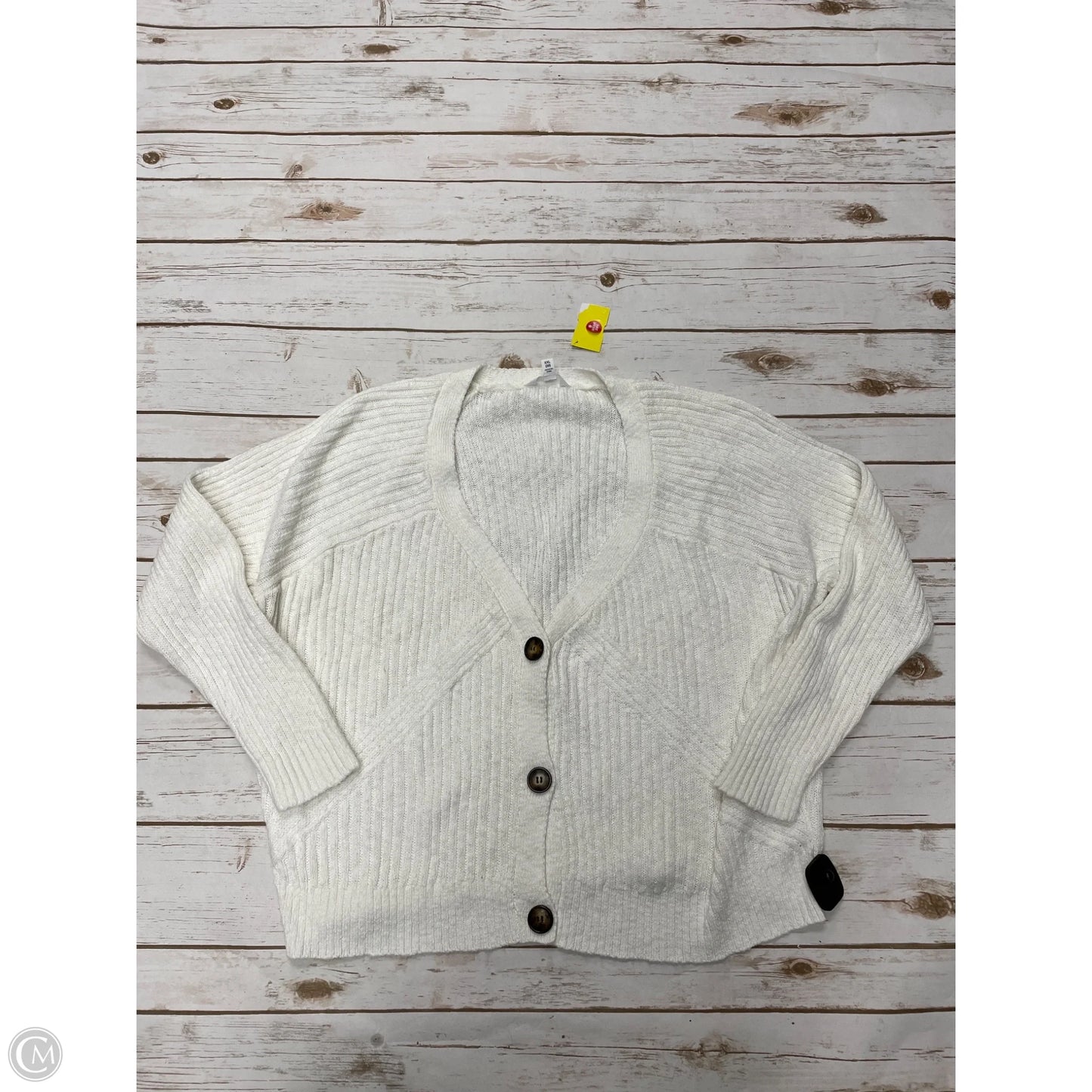 Sweater Cardigan By Time And Tru In White, Size: Xxl