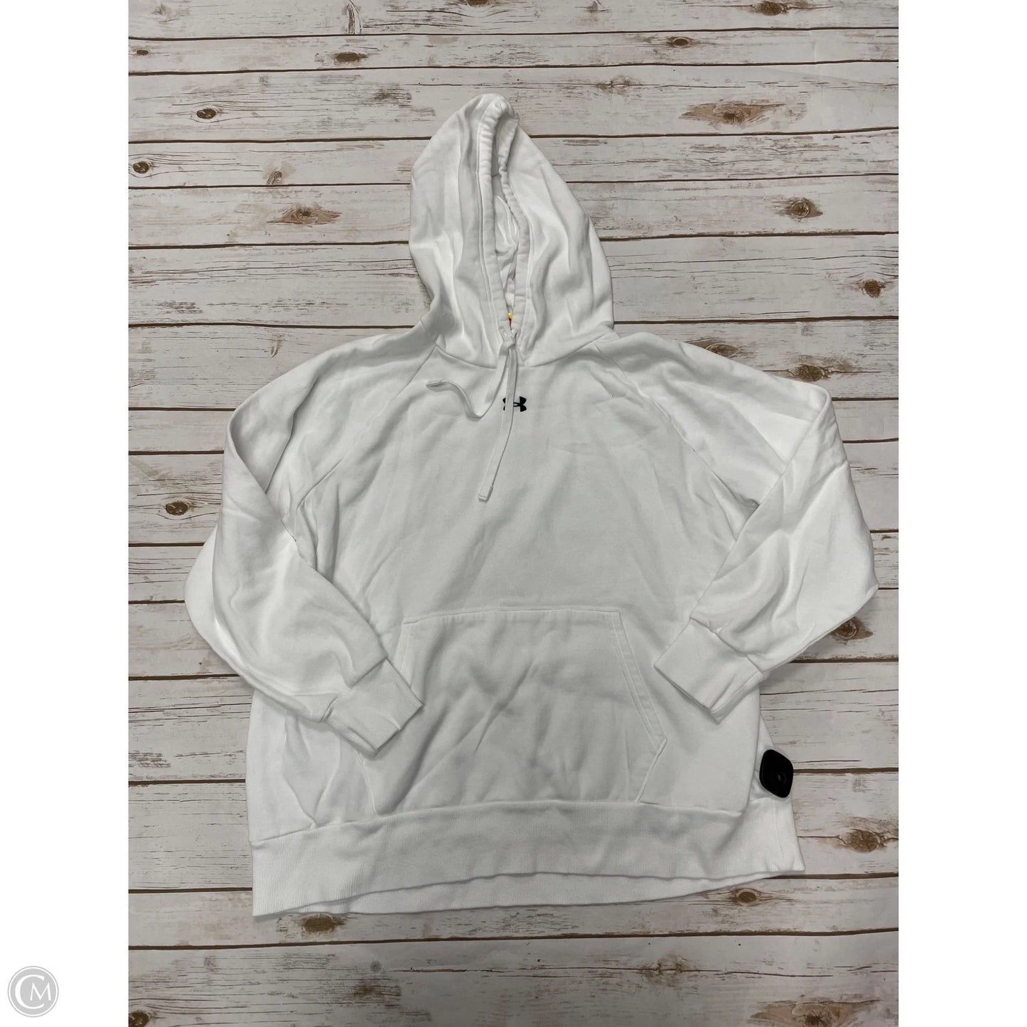 Sweatshirt Hoodie By Under Armour In White, Size: 1x