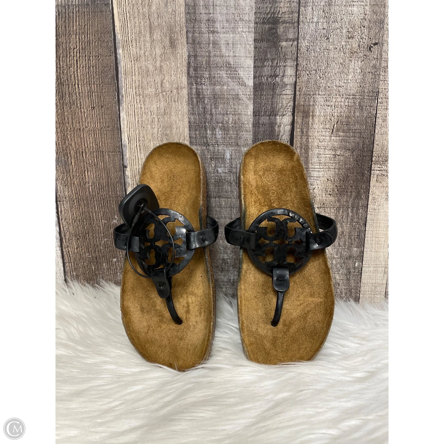 Sandals Designer By Tory Burch In Black, Size: 5