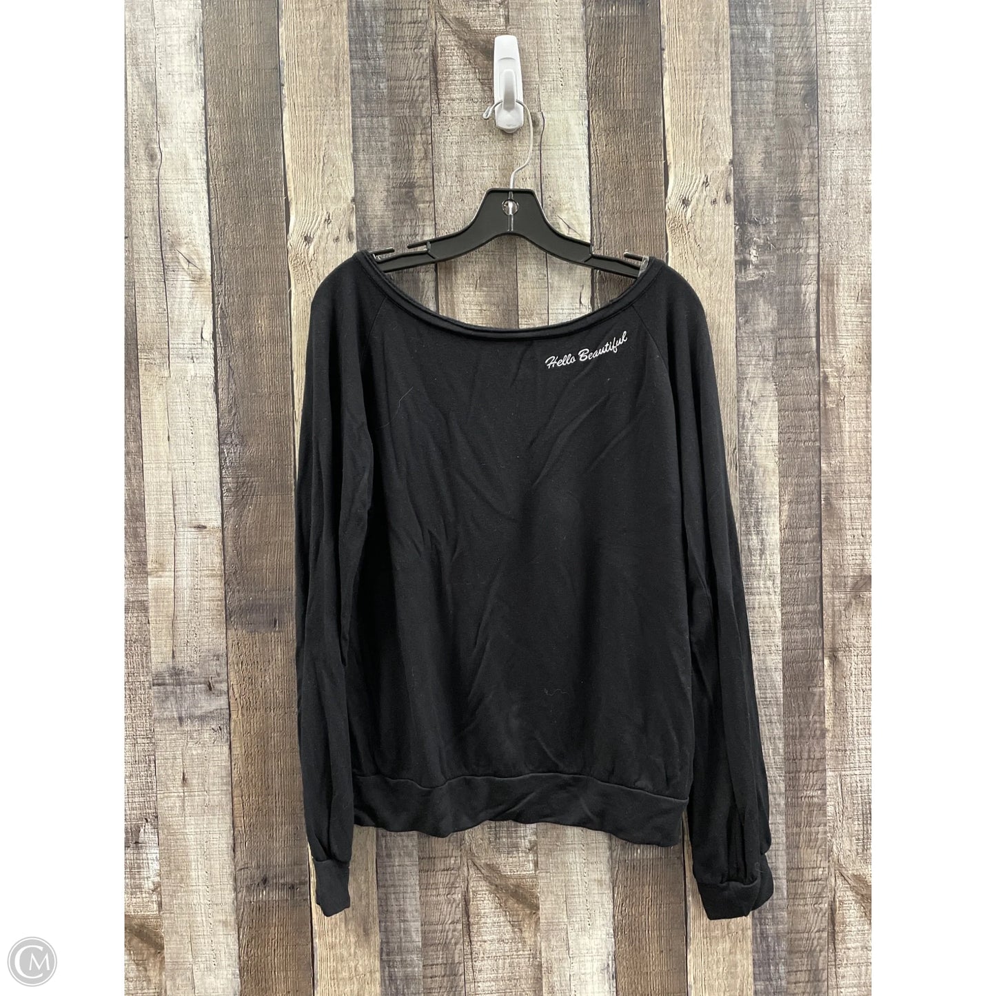 Top Long Sleeve By Le Lis In Black, Size: M