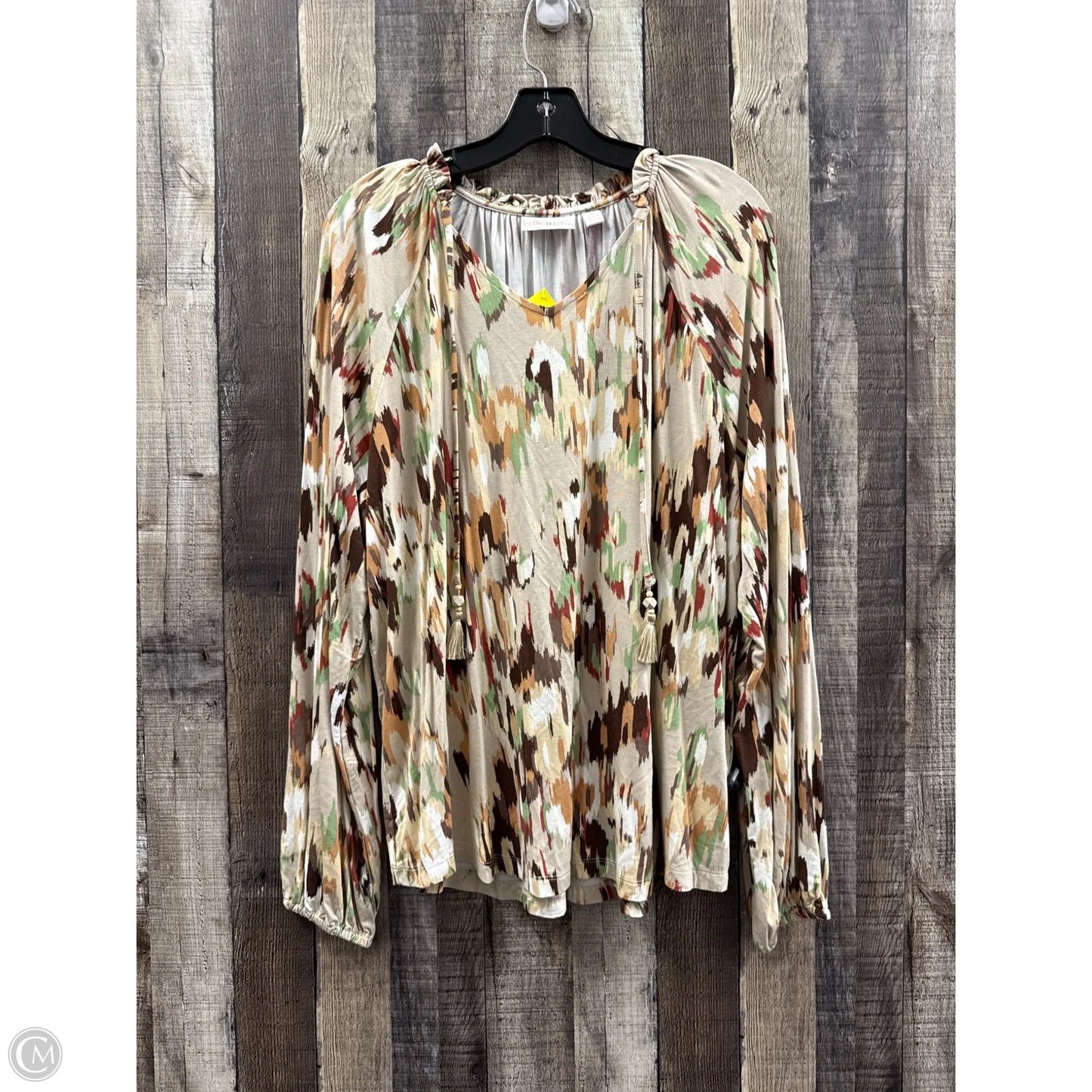 Top Long Sleeve By Cme In Multi-colored, Size: Xl