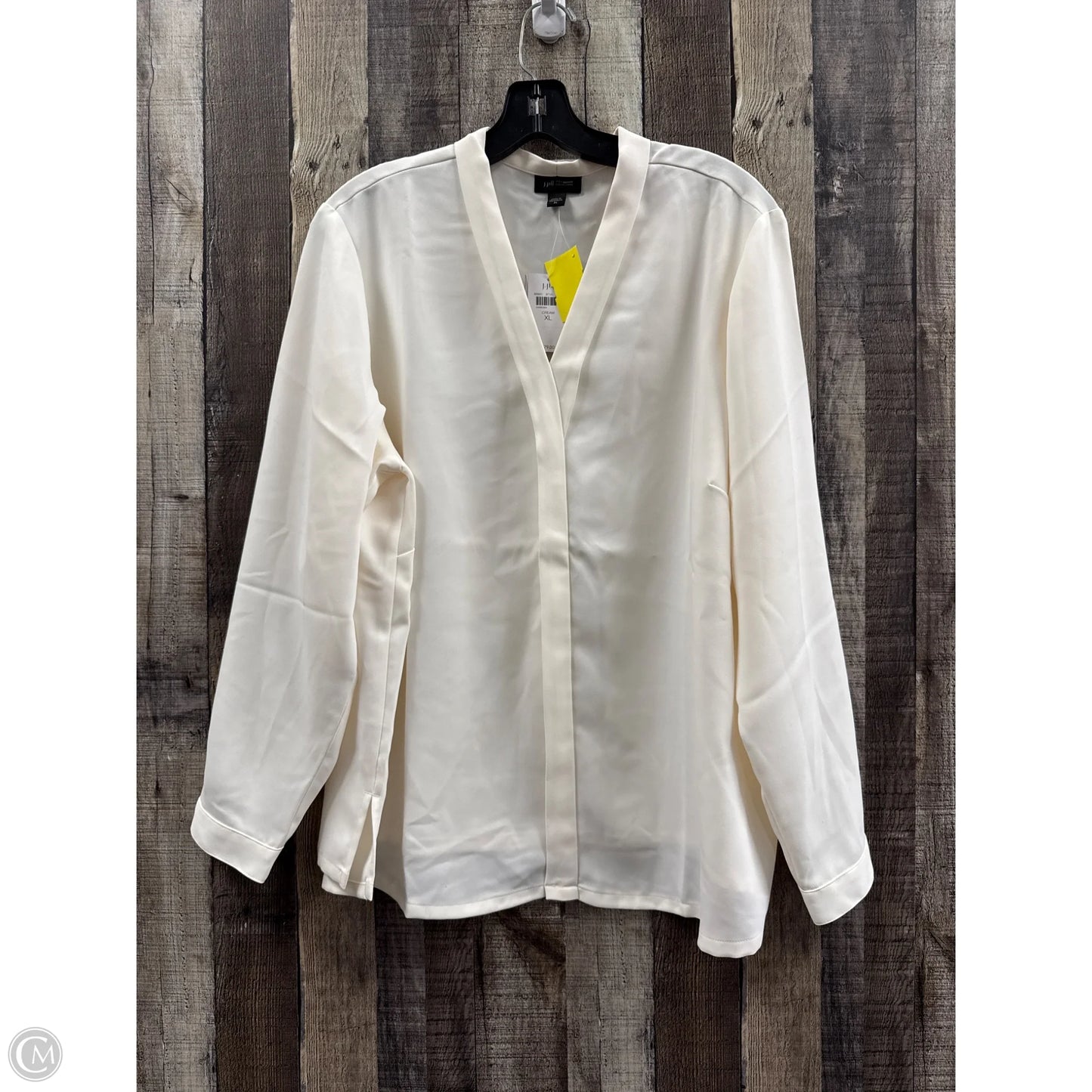 Top Long Sleeve By J. Jill In Cream, Size: Xl