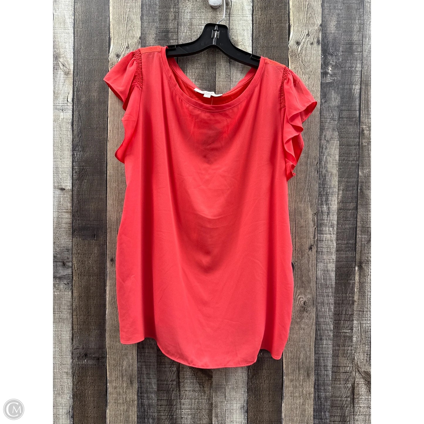 Top Sleeveless By Loft In Red, Size: L