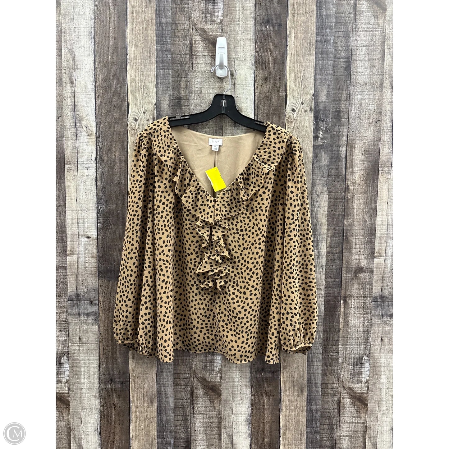 Top Long Sleeve By J. Crew In Animal Print, Size: Xl