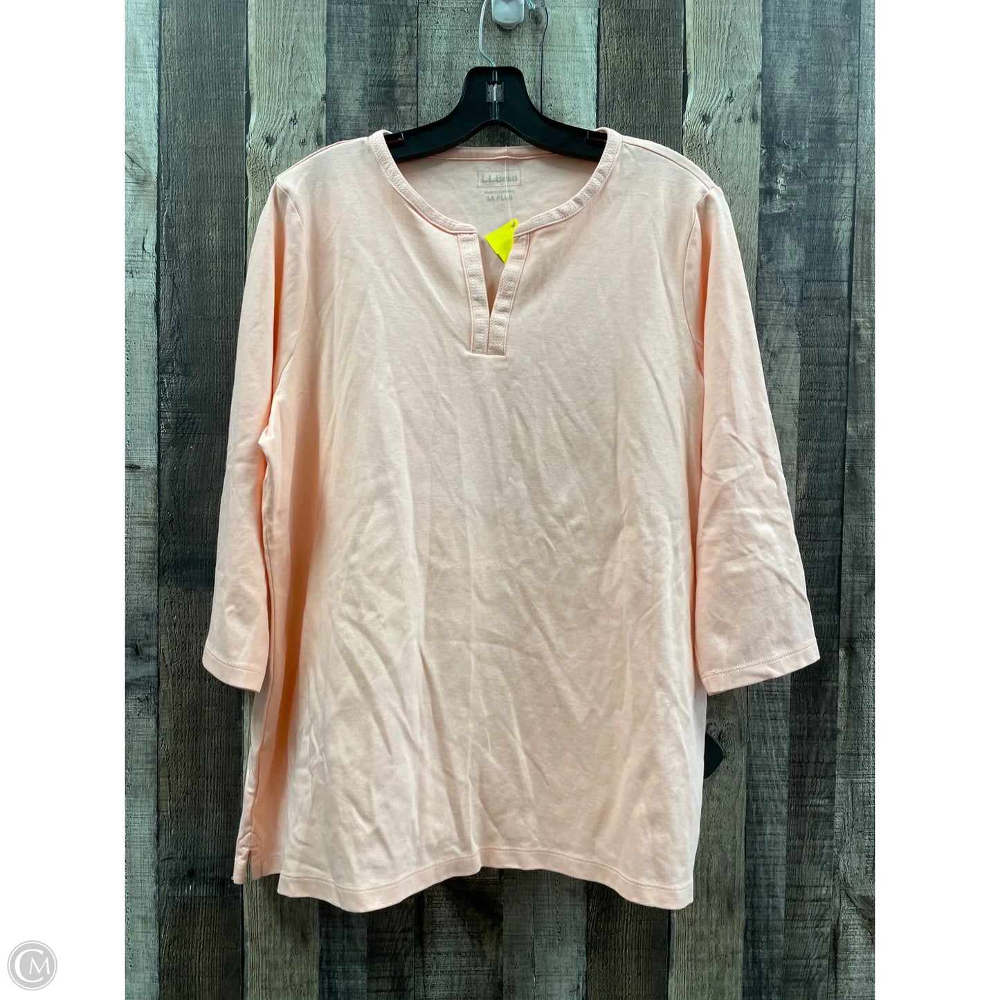 Top 3/4 Sleeve By L.l. Bean In Pink, Size: 1x
