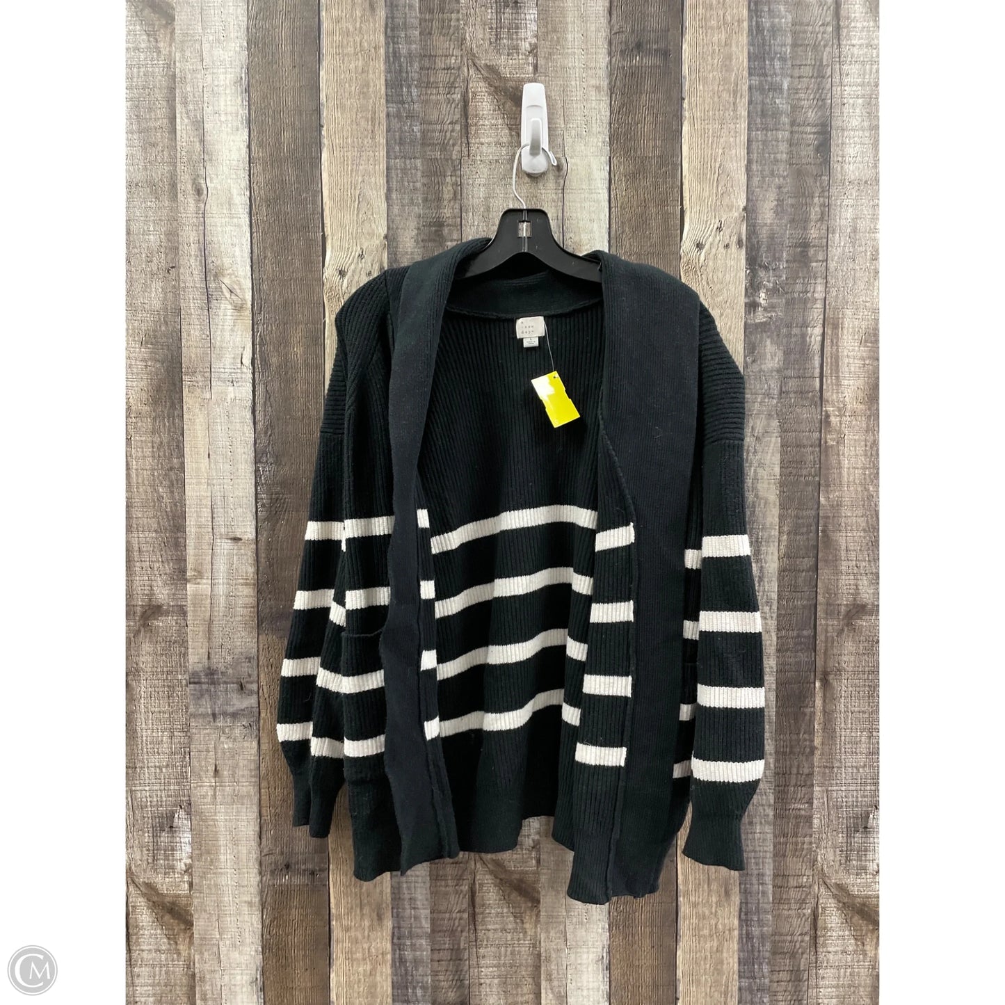Sweater Cardigan By A New Day In Black & White, Size: L