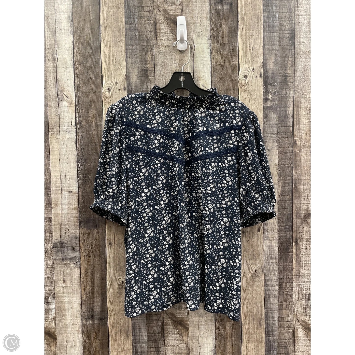 Top Short Sleeve By Loft In Floral Print, Size: Xl