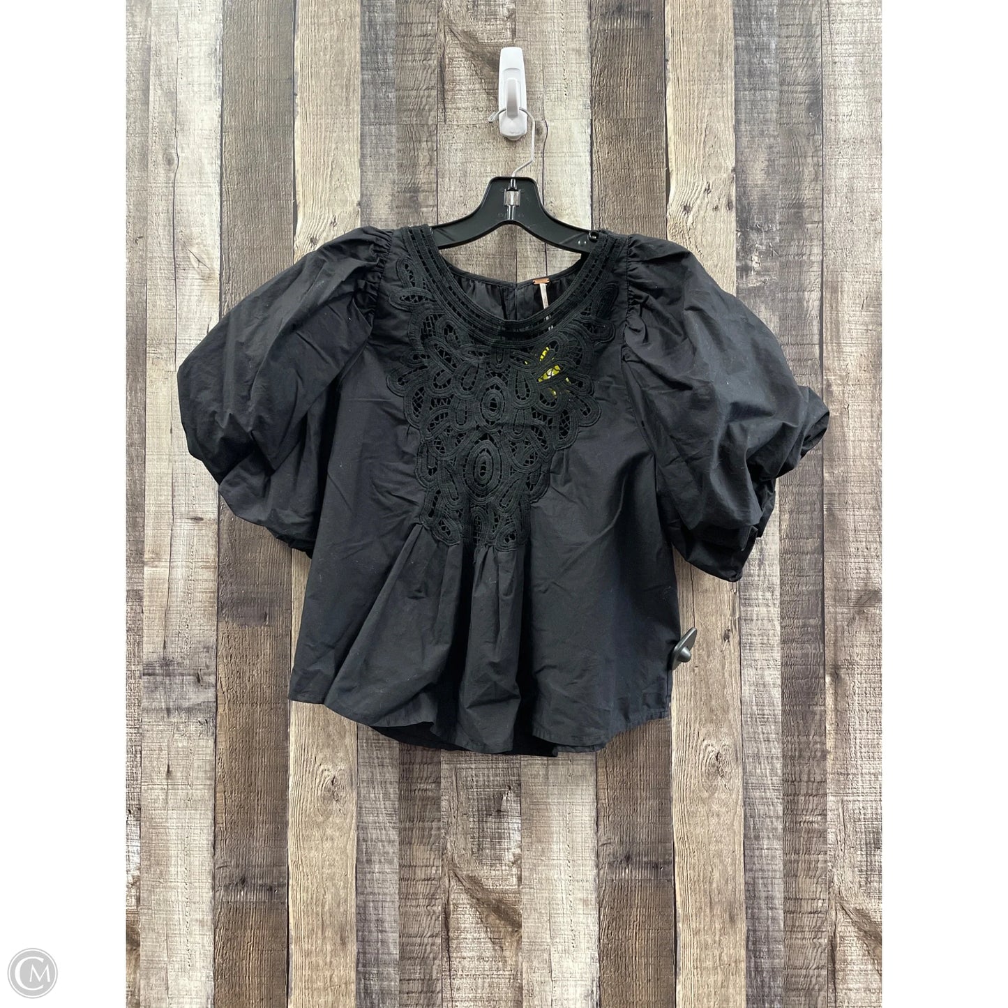 Top Short Sleeve By Free People In Black, Size: S