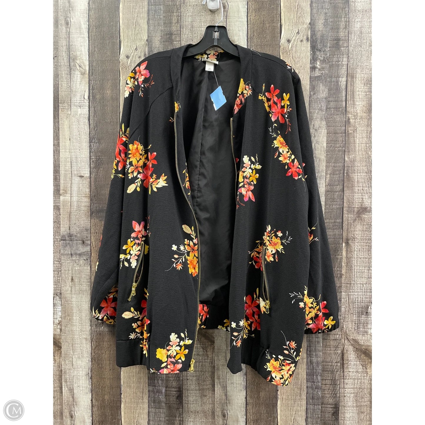 Jacket Shirt By Ava & Viv In Black, Size: 3x