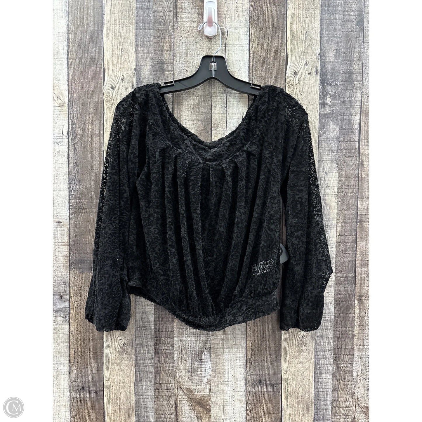 Top Long Sleeve By Free People In Black, Size: Xs