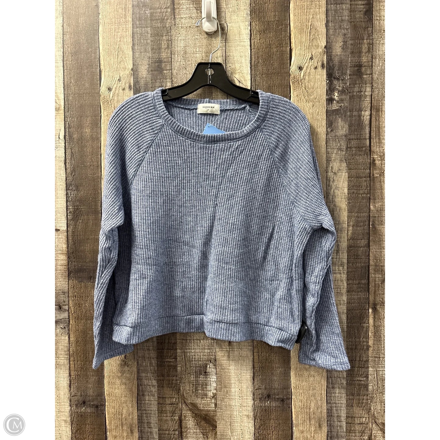 Top Long Sleeve By Cme In Blue, Size: L