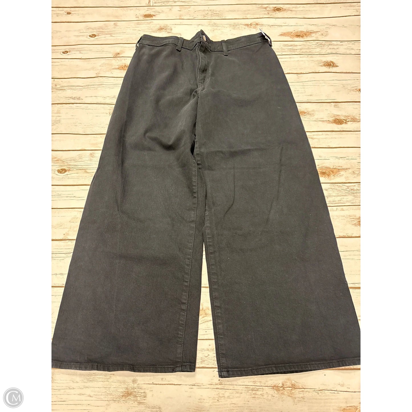 Jeans Wide Leg By Universal Thread In Black Denim, Size: 14
