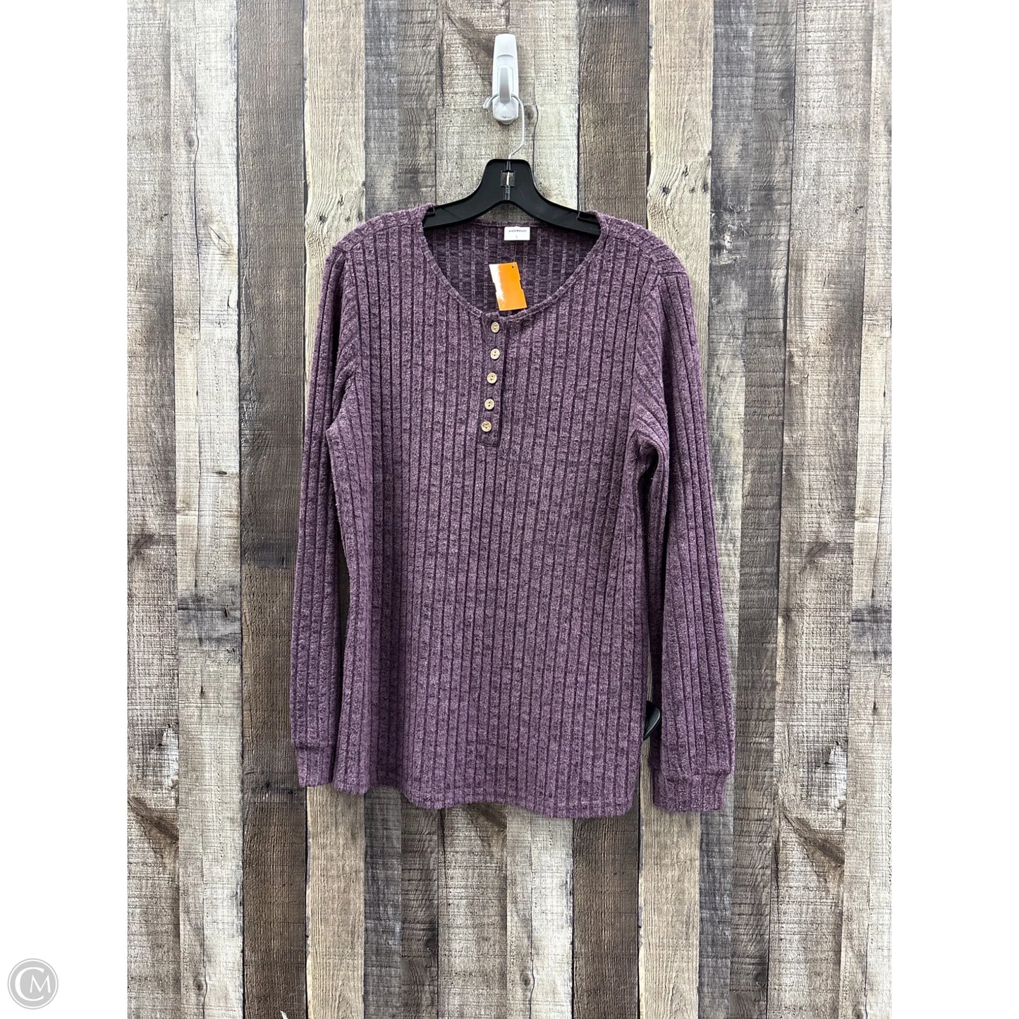 Top Long Sleeve By Cmf In Purple, Size: L