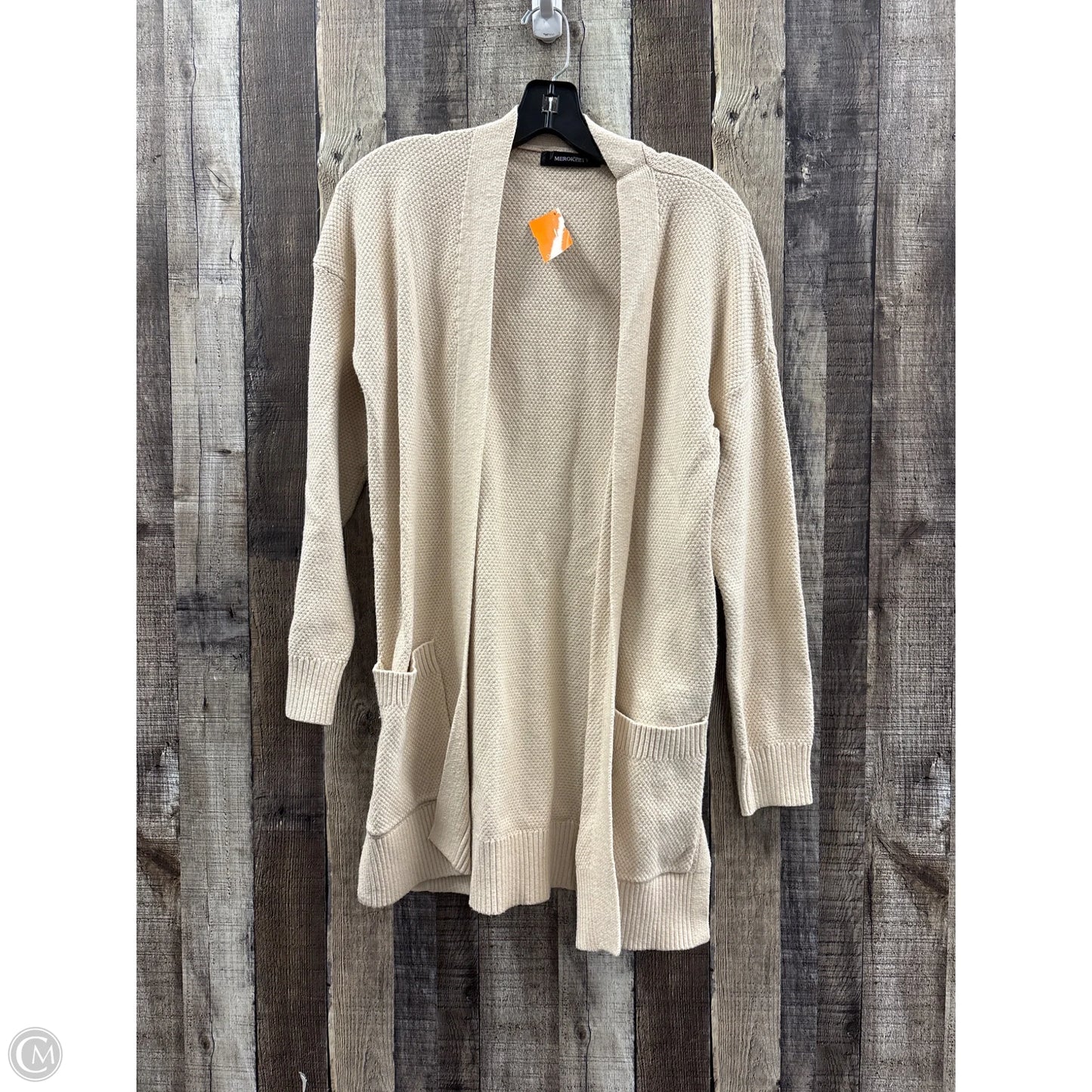 Sweater Cardigan By Merokeety In Beige, Size: S