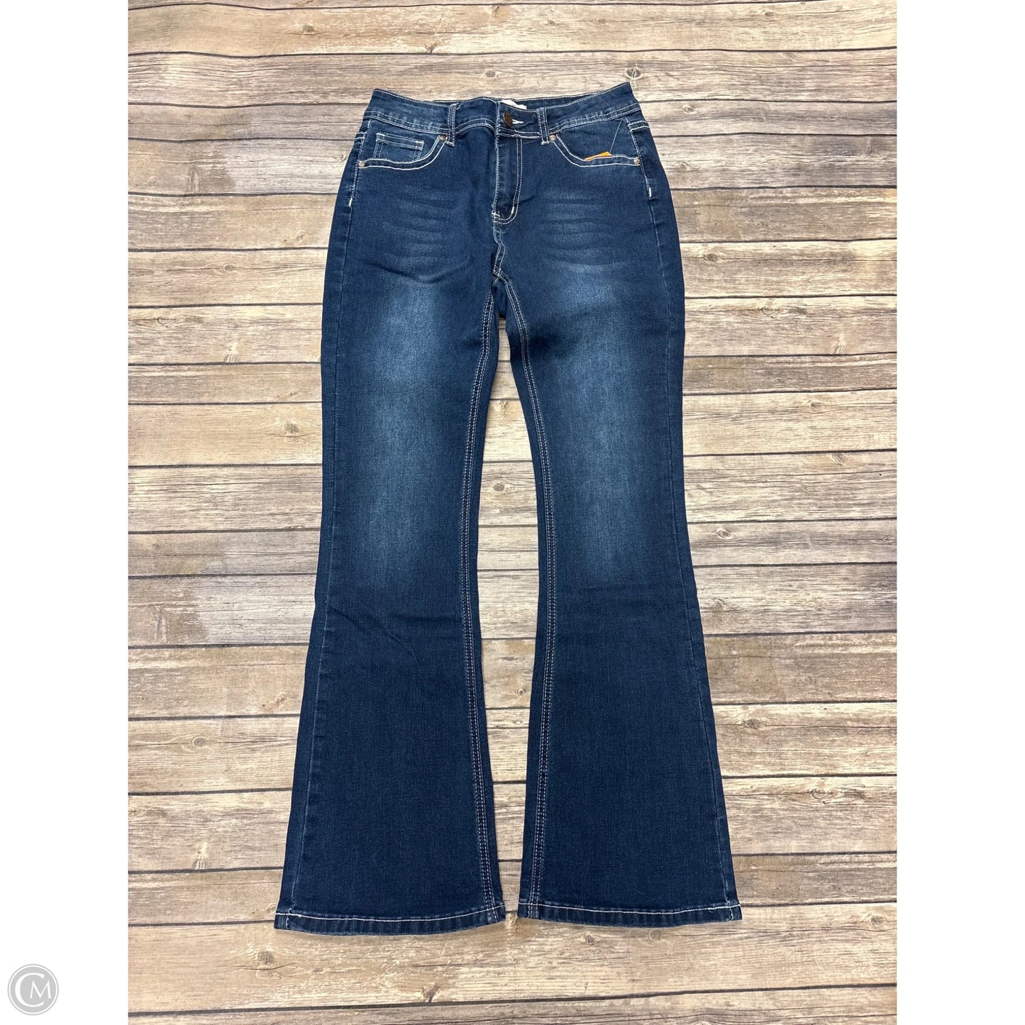 Jeans Flared By Bamboo In Blue Denim, Size: 8