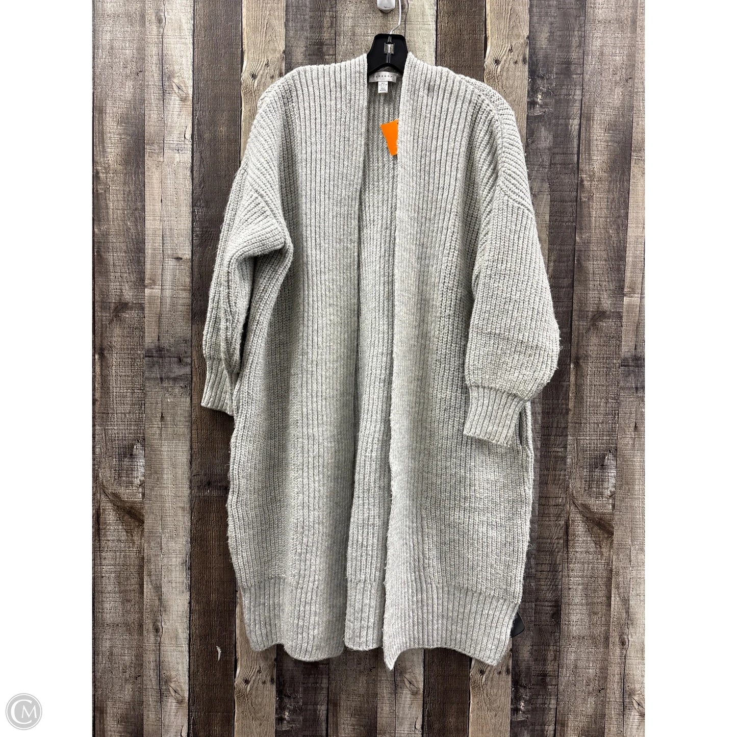Sweater Cardigan By Top Shop In Grey, Size: S