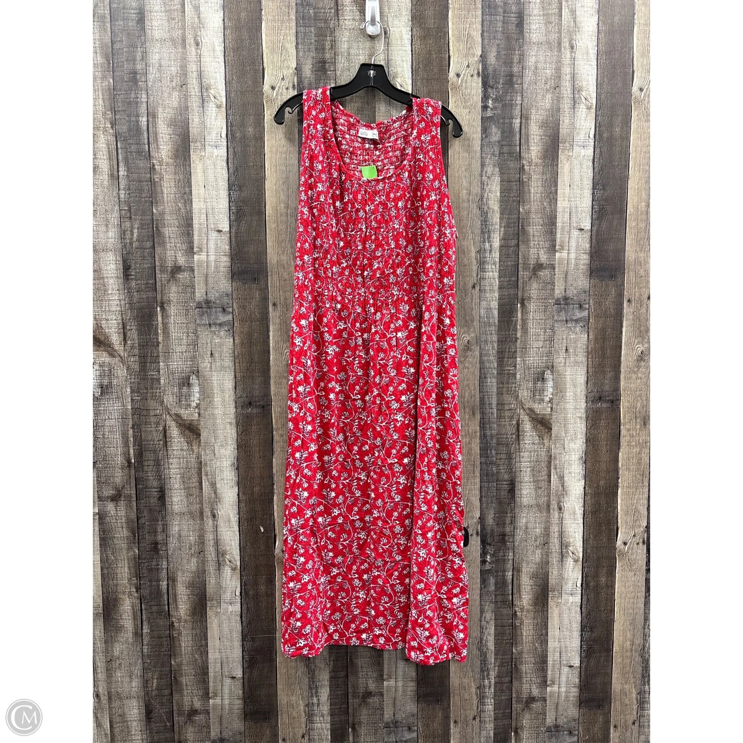 Dress Casual Maxi By Croft And Barrow In Red, Size: 2x