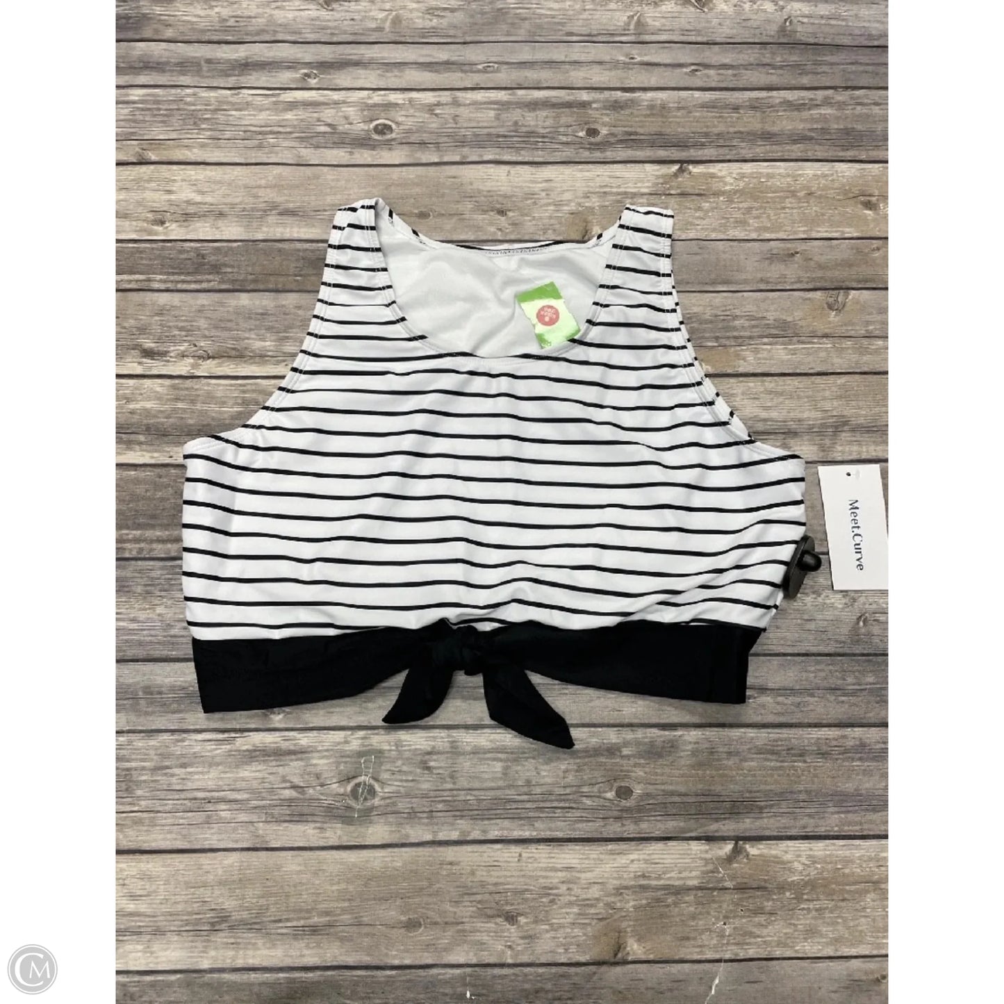 Swimsuit Top By Cme In Striped Pattern, Size: 3x