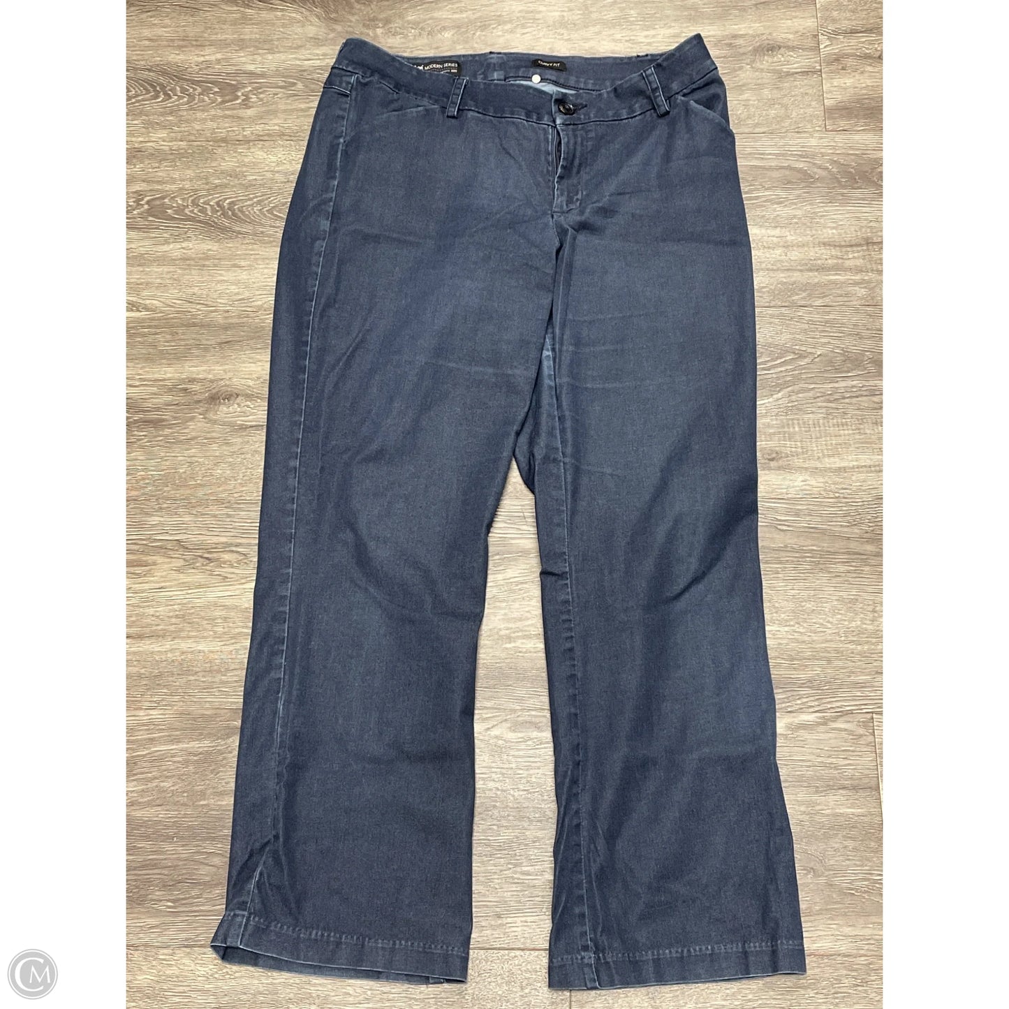 Jeans Straight By Lee In Blue Denim, Size: 18