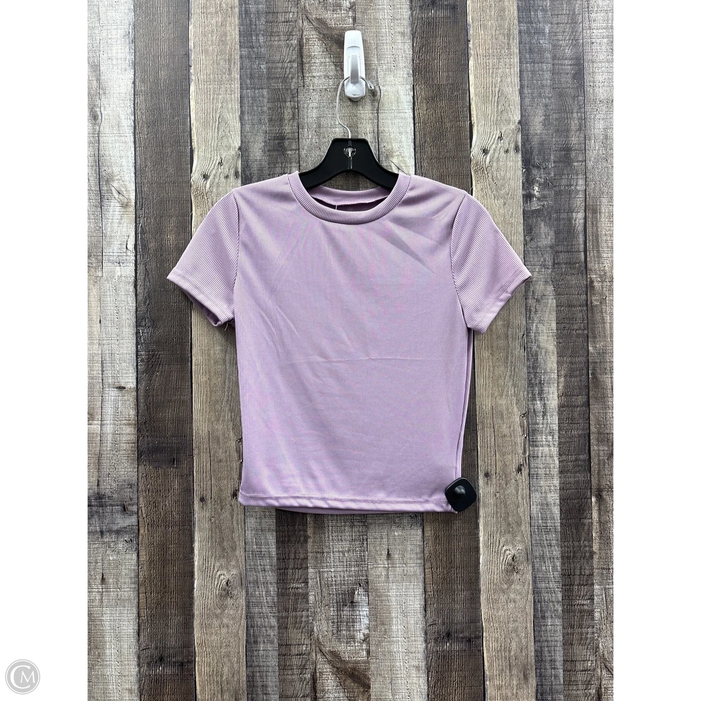 Top Short Sleeve By Cme In Purple, Size: M