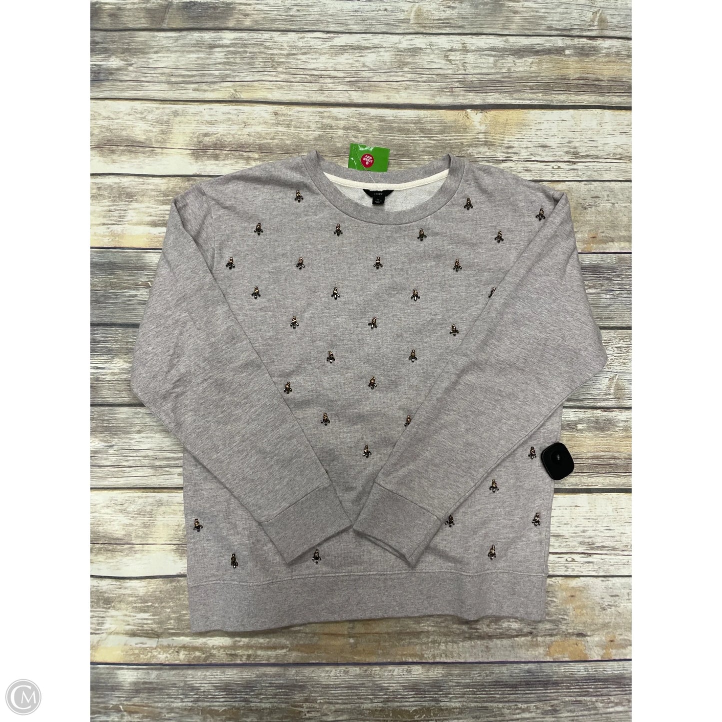 Sweatshirt Crewneck By J. Crew In Grey, Size: L