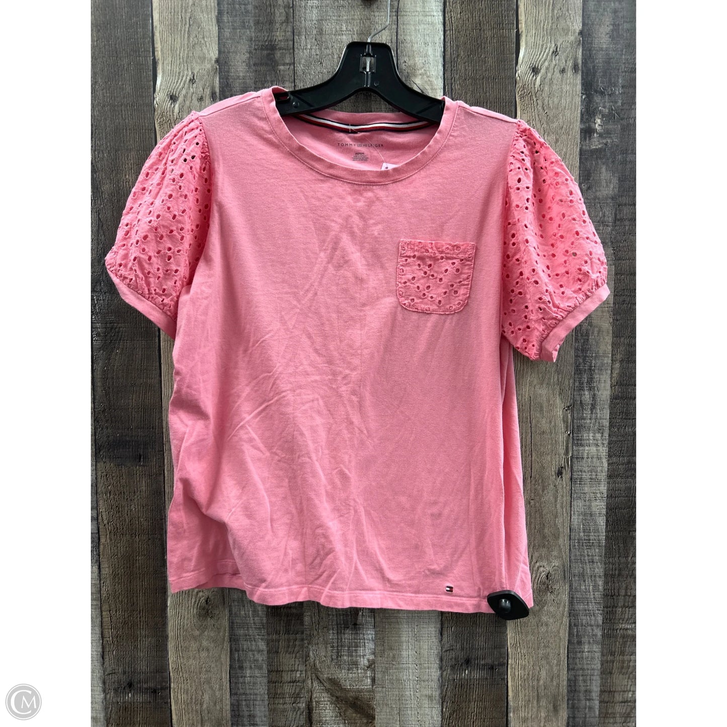 Top Short Sleeve By Tommy Hilfiger In Pink, Size: M