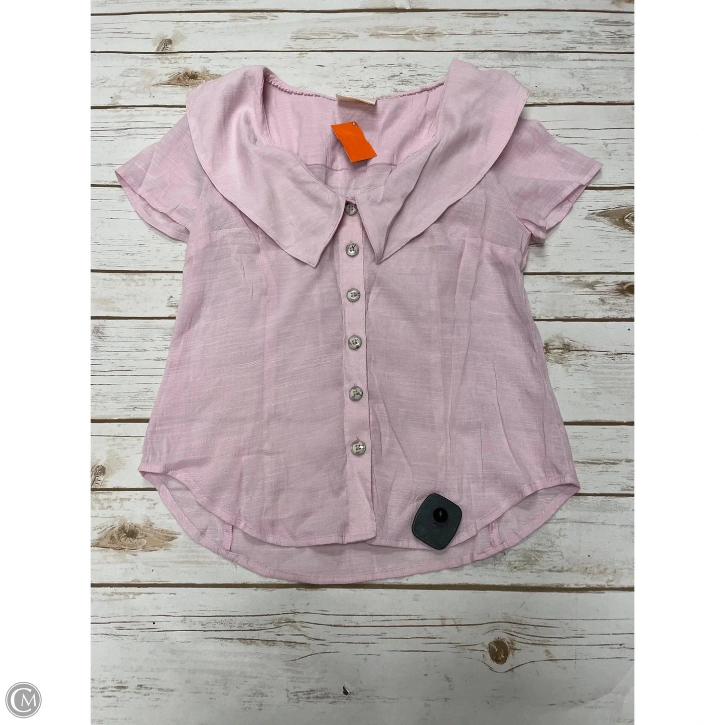Top Short Sleeve Basic By Apt 9 In Black, Size: L