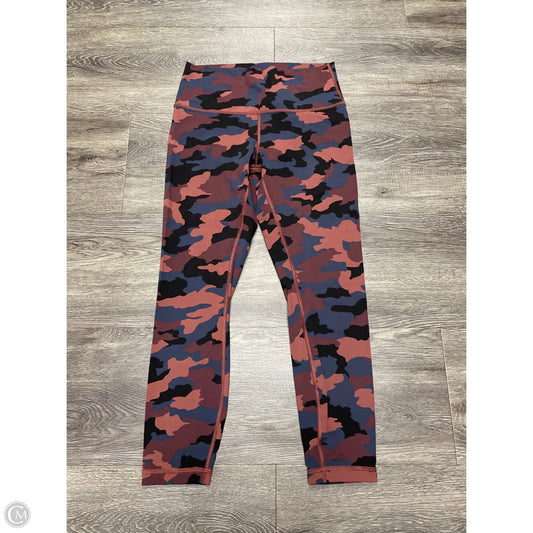 Athletic Leggings By Lululemon In Camouflage Print, Size: 8