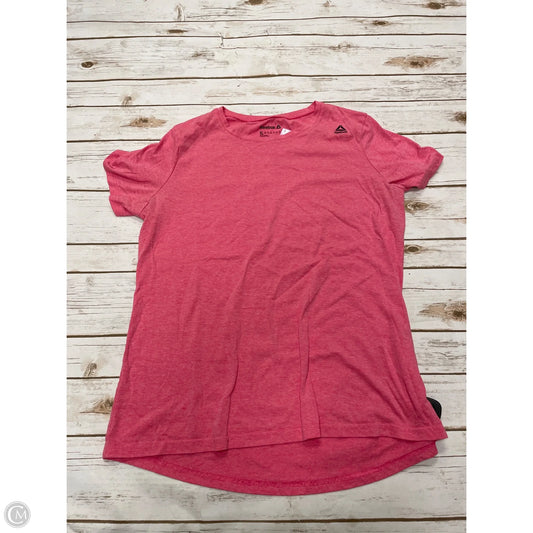 Athletic Top Short Sleeve By Reebok In Red, Size: Xl