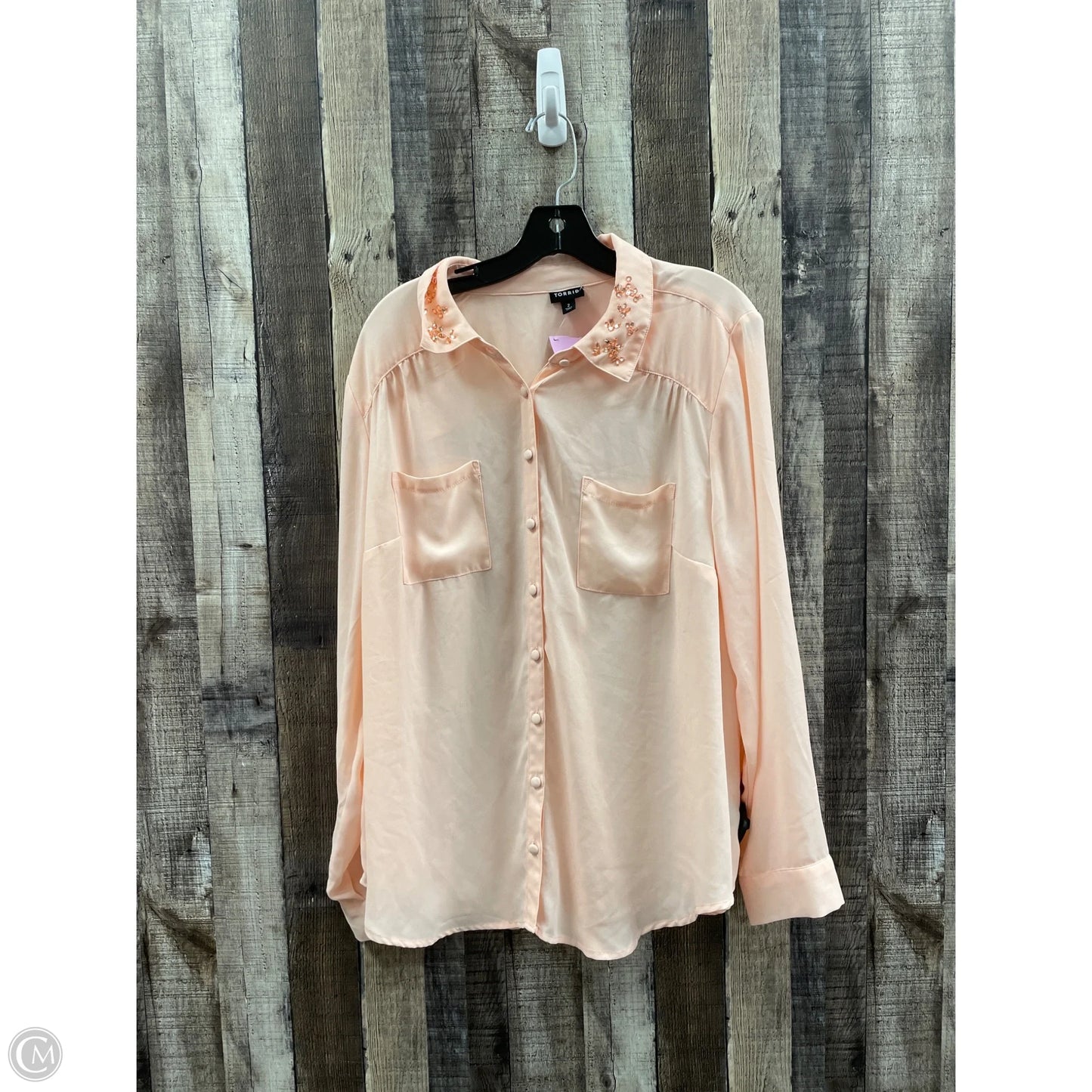 Top Long Sleeve By Torrid In Pink, Size: 2x