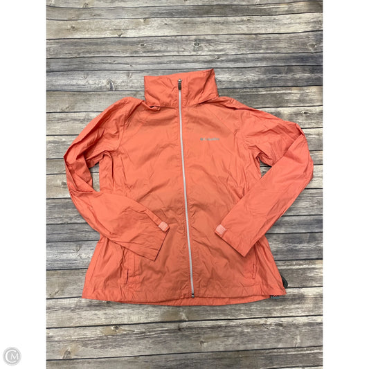 Jacket Windbreaker By Columbia In Peach, Size: L
