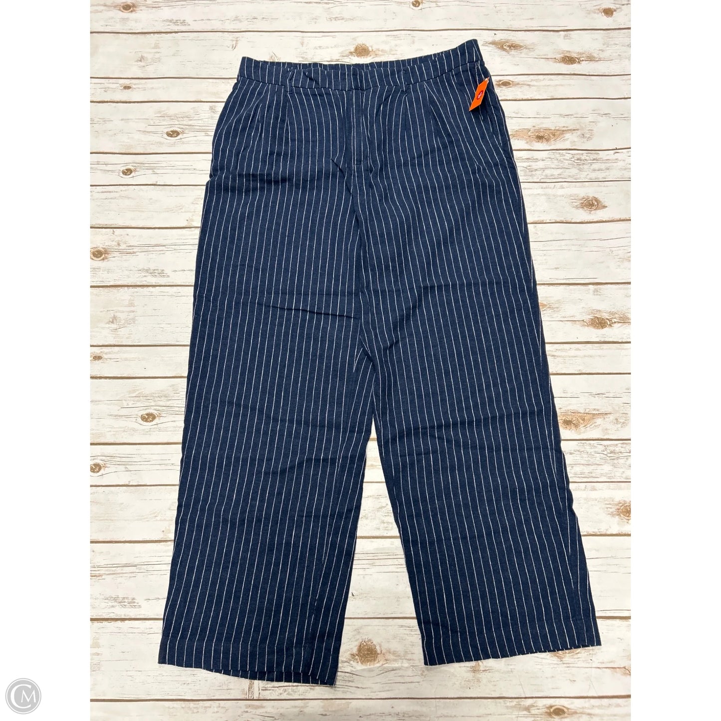 Pants Linen By A New Day In Striped Pattern, Size: 16