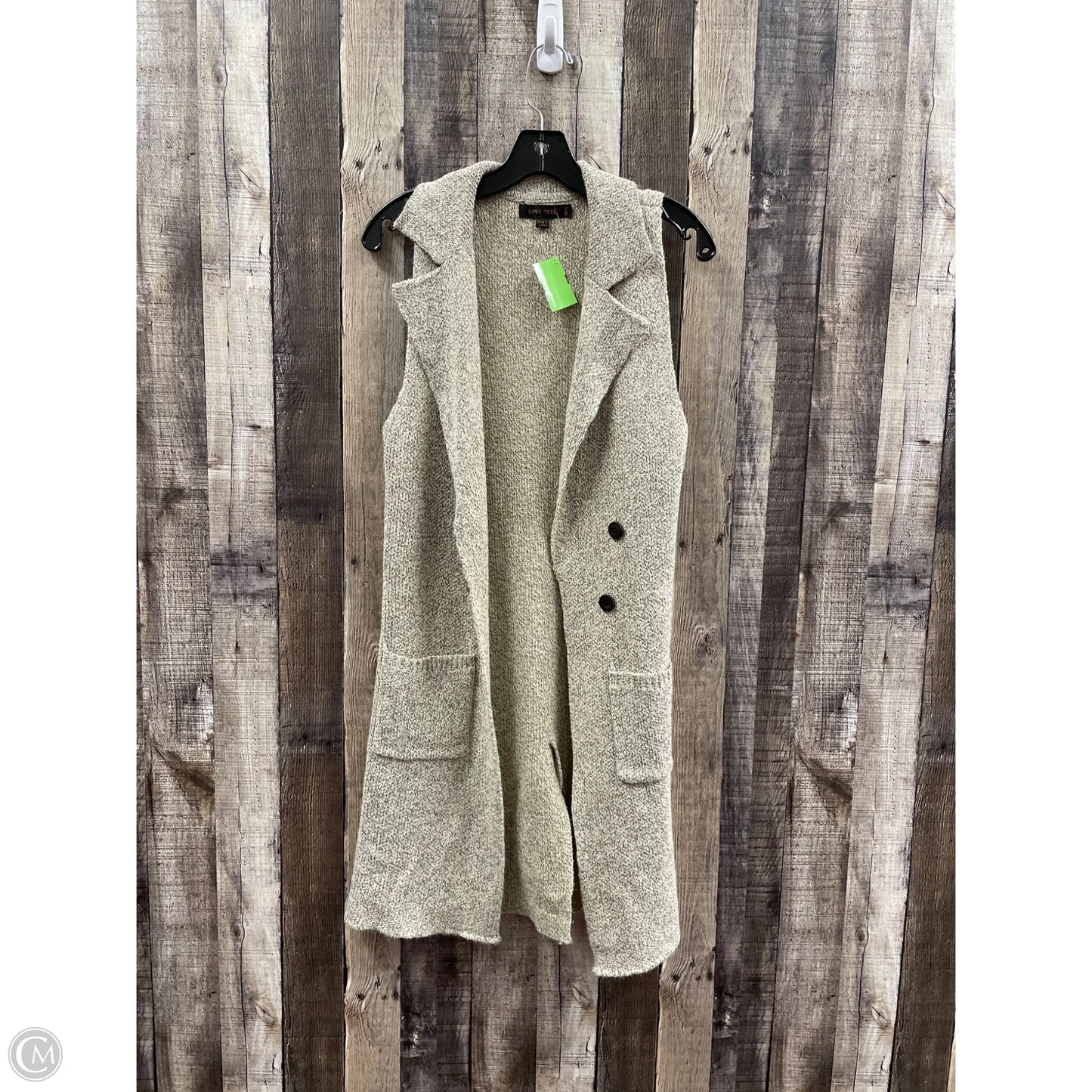Vest Sweater By Love Tree In Tan, Size: S