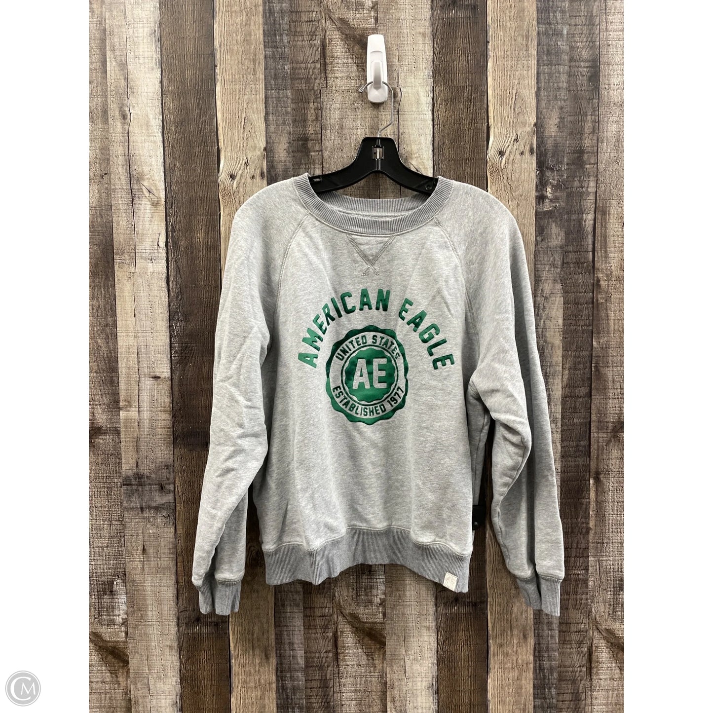 Sweatshirt Crewneck By American Eagle In Grey, Size: M