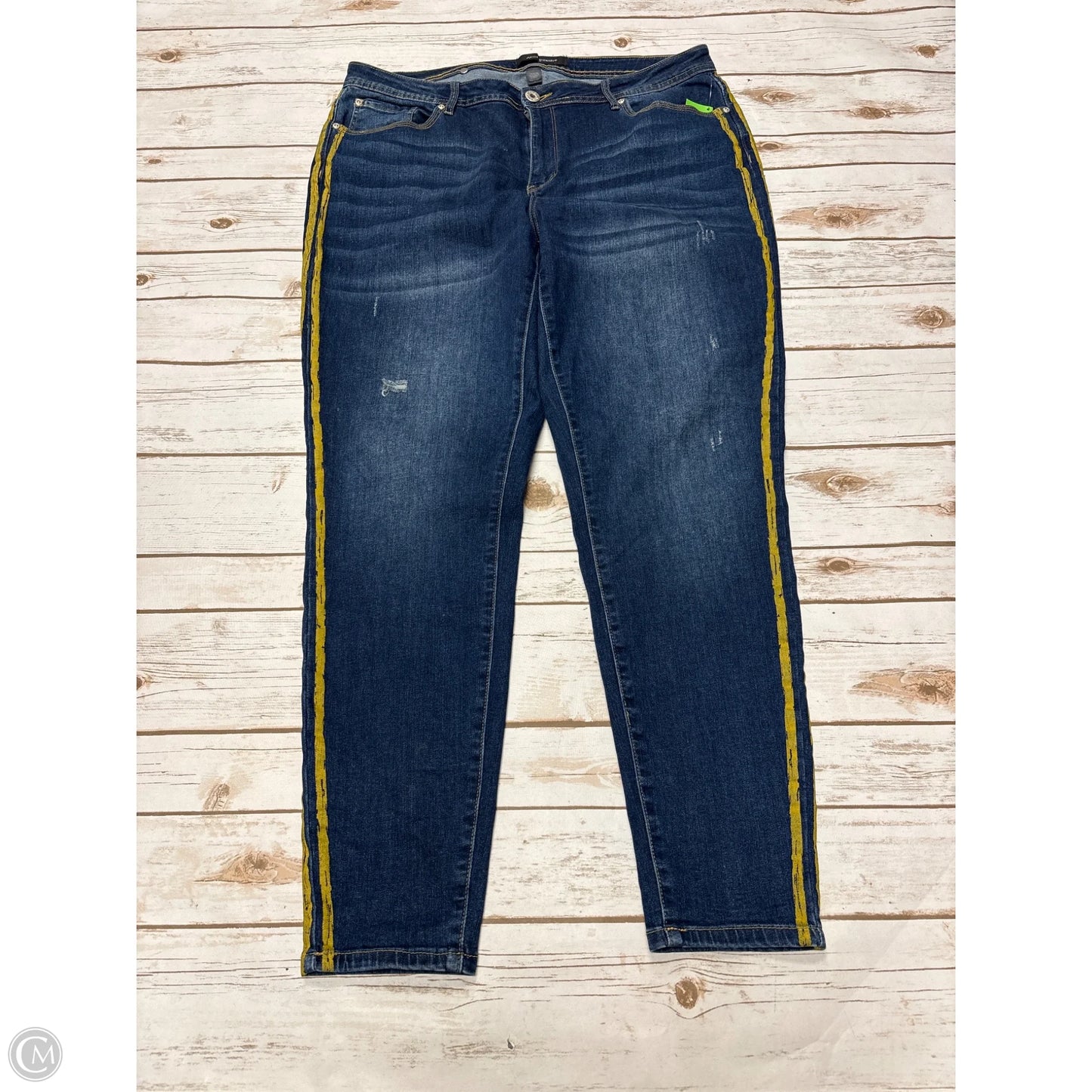 Jeans Skinny By Ashley Stewart In Blue Denim, Size: 16