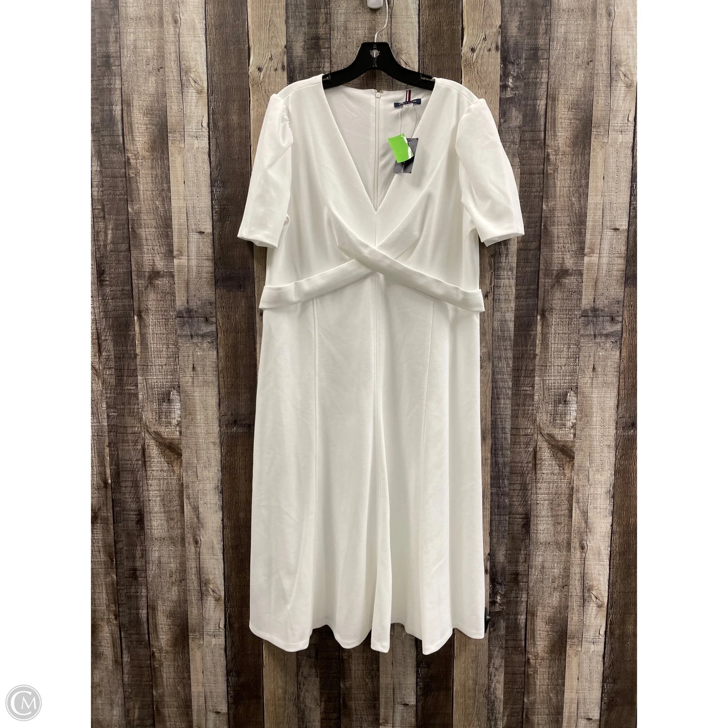 Dress Party Midi By Tommy Hilfiger In White, Size: Xl