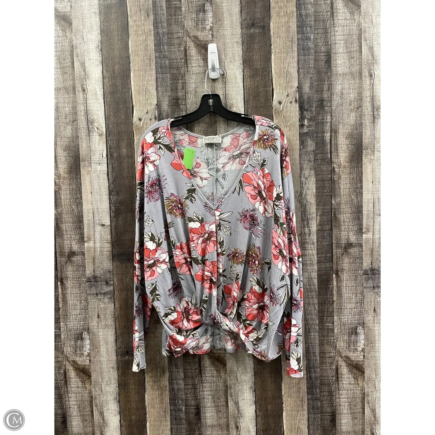 Top Long Sleeve By Cme In Multi-colored, Size: L