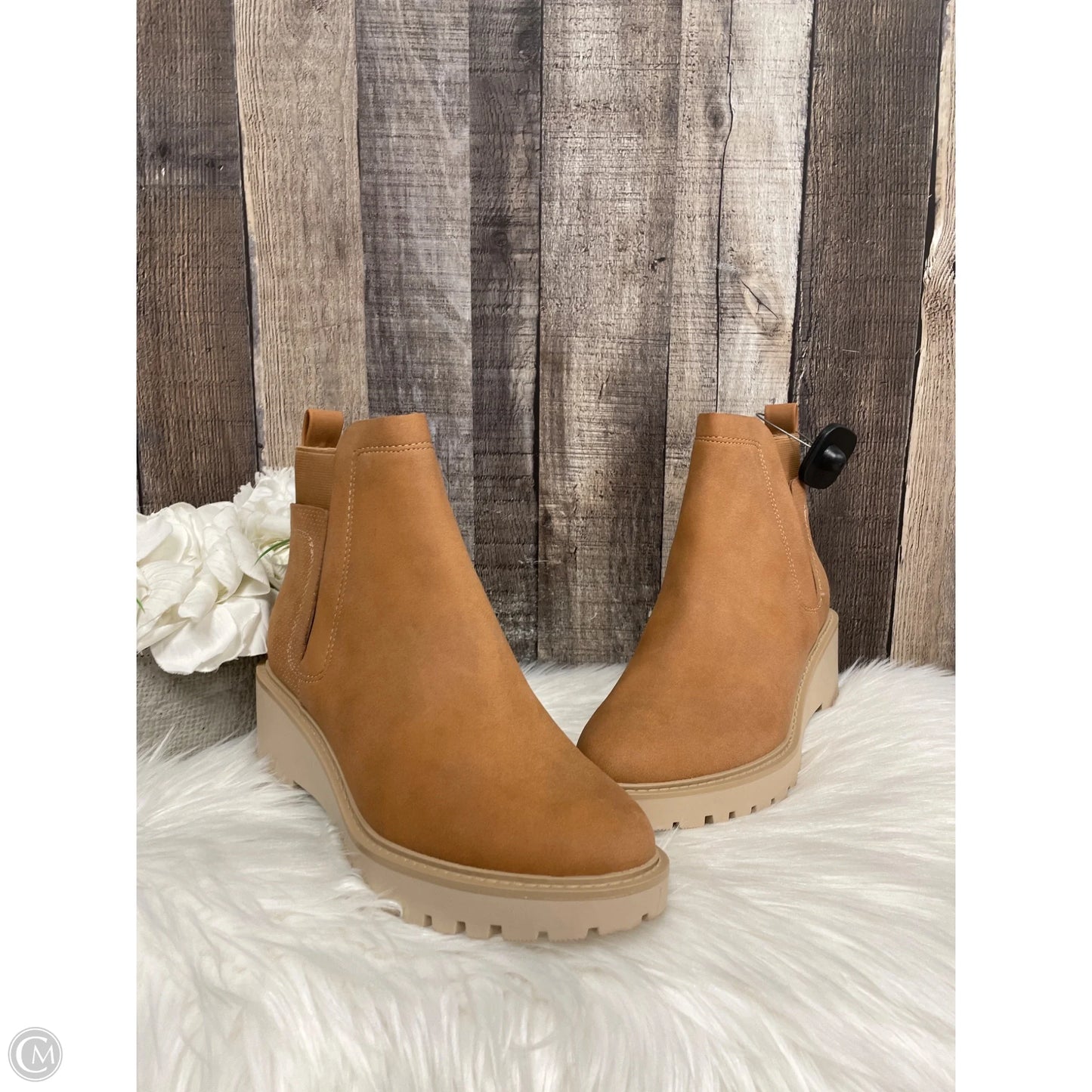 Boots Ankle Flats By Ana In Tan, Size: 7.5