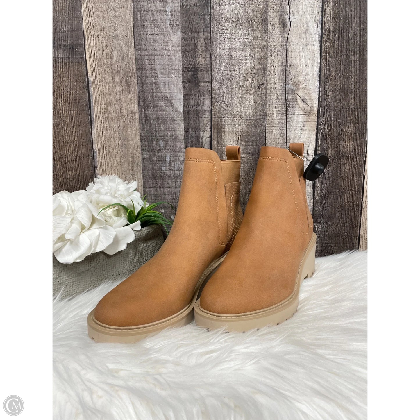 Boots Ankle Flats By Ana In Tan, Size: 7.5