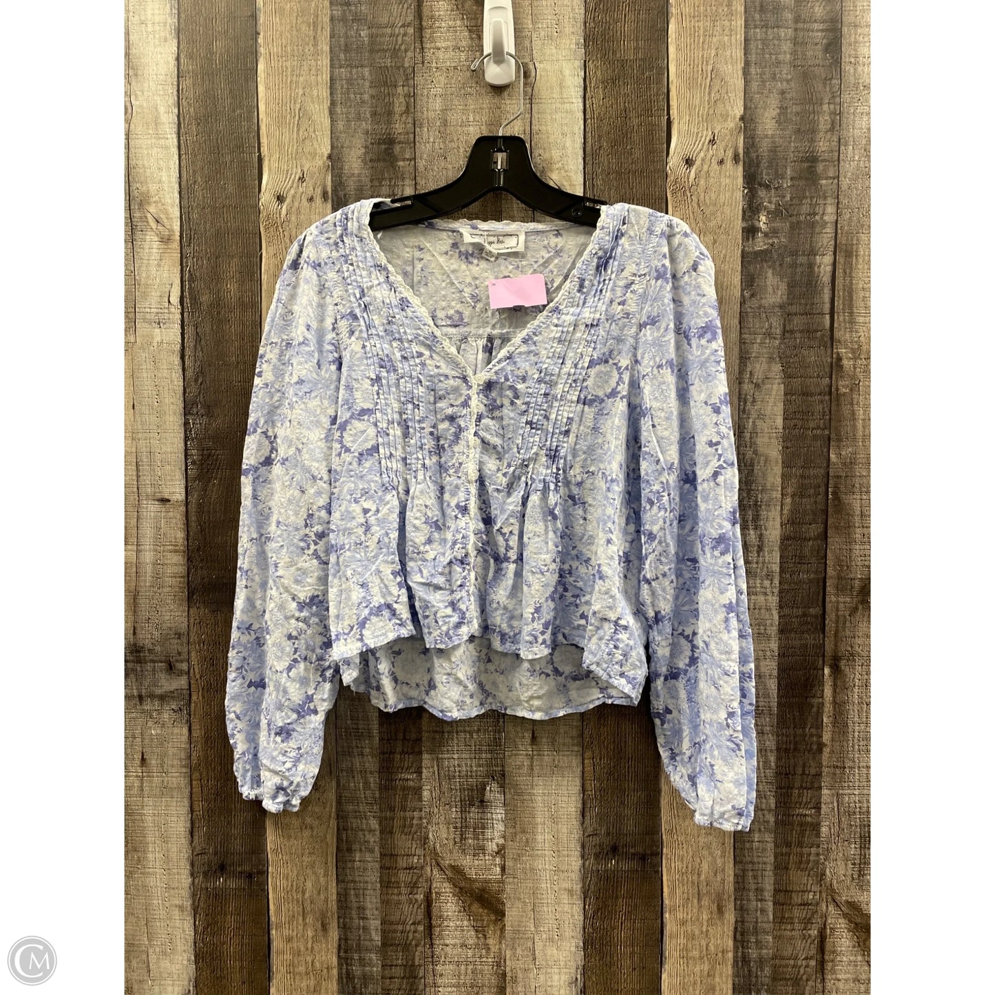 Top Long Sleeve By Hippie Rose In Purple & White, Size: M