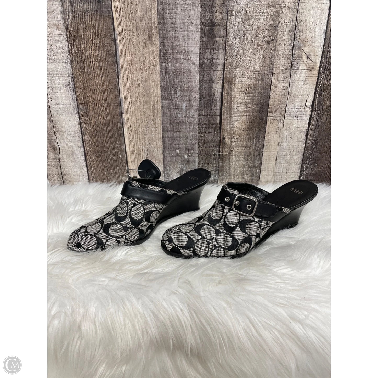 Shoes Designer By Coach In Black & Cream, Size: 9.5