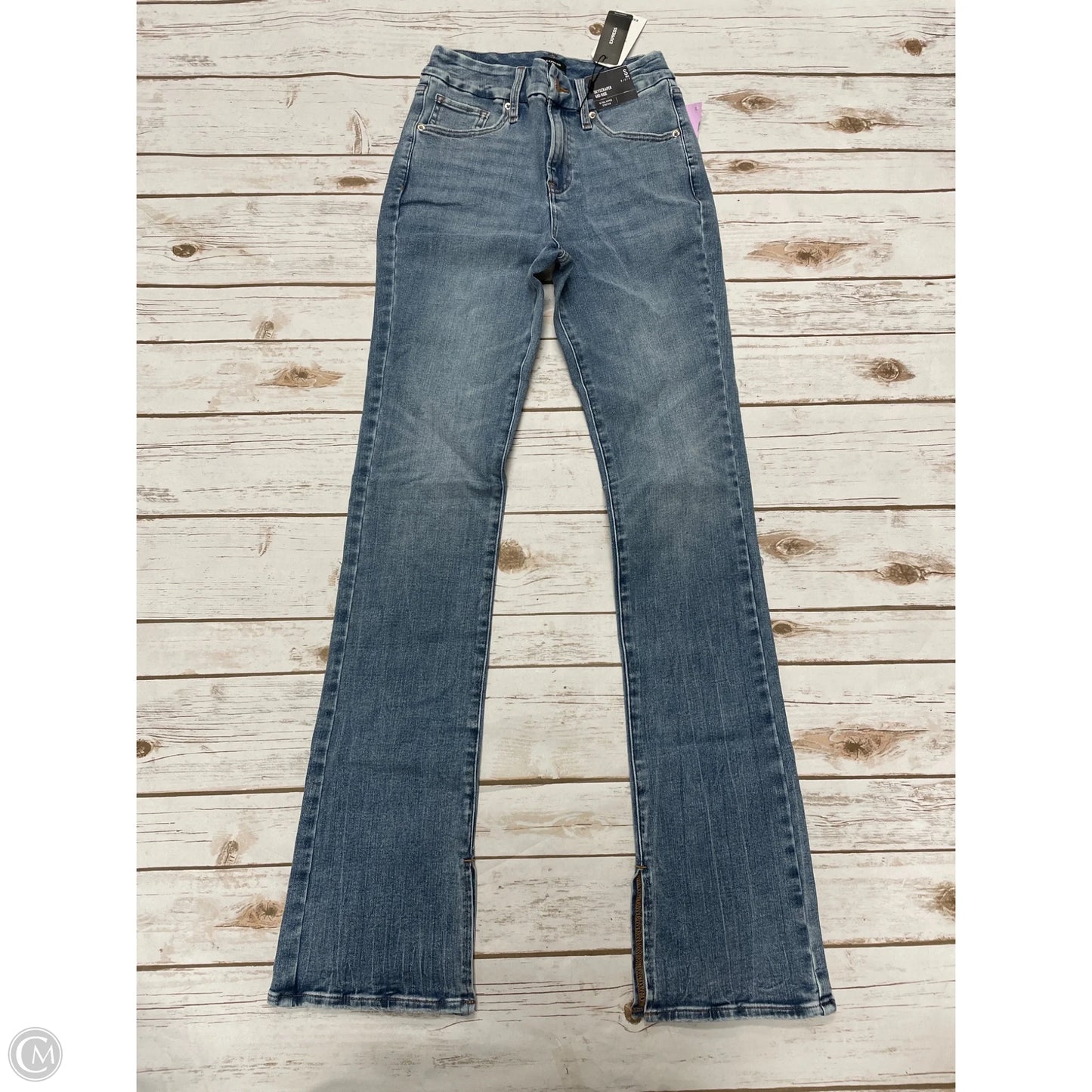 Jeans Straight By Express In Blue Denim, Size: S
