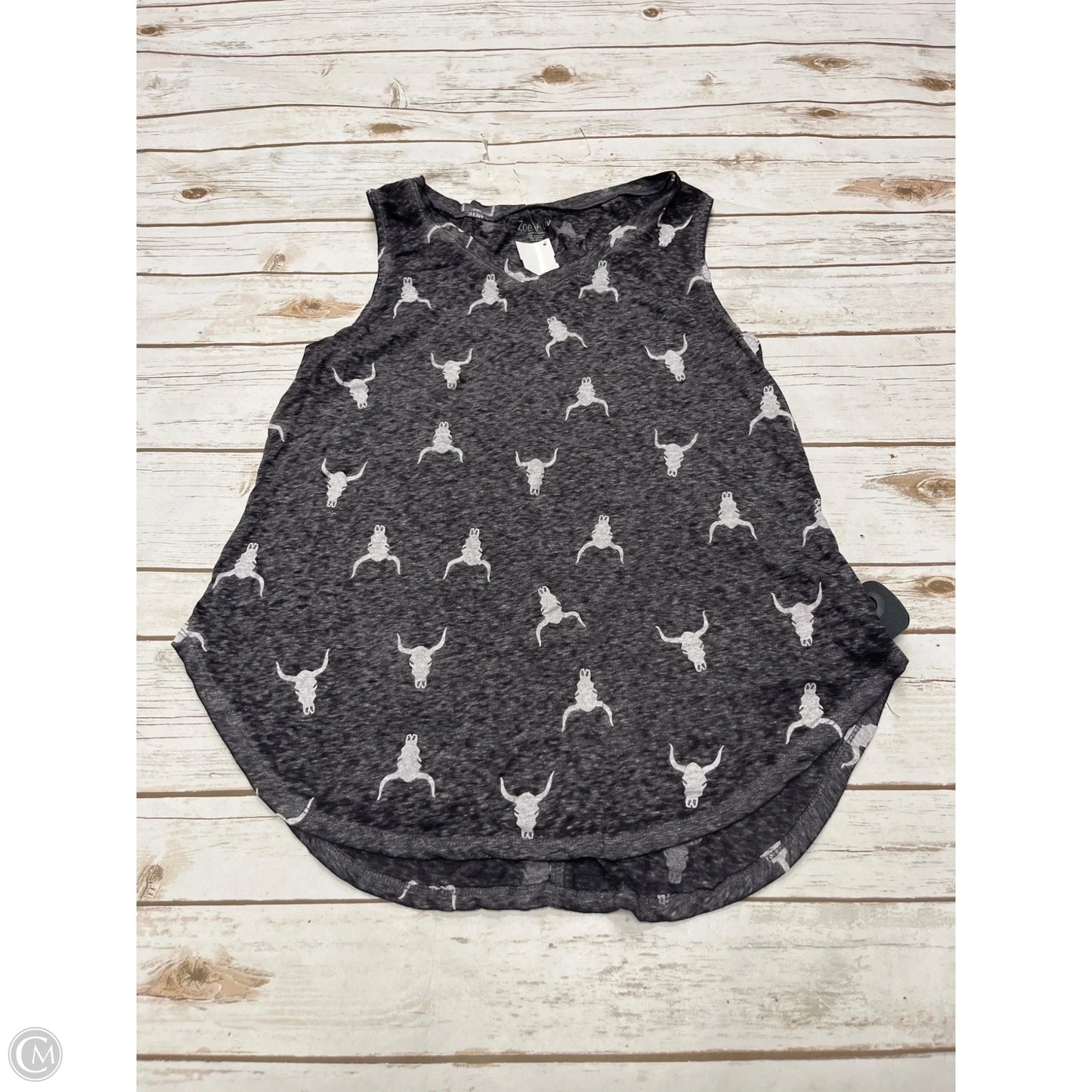 Top Sleeveless By Zoe And Liv In Grey, Size: Xl