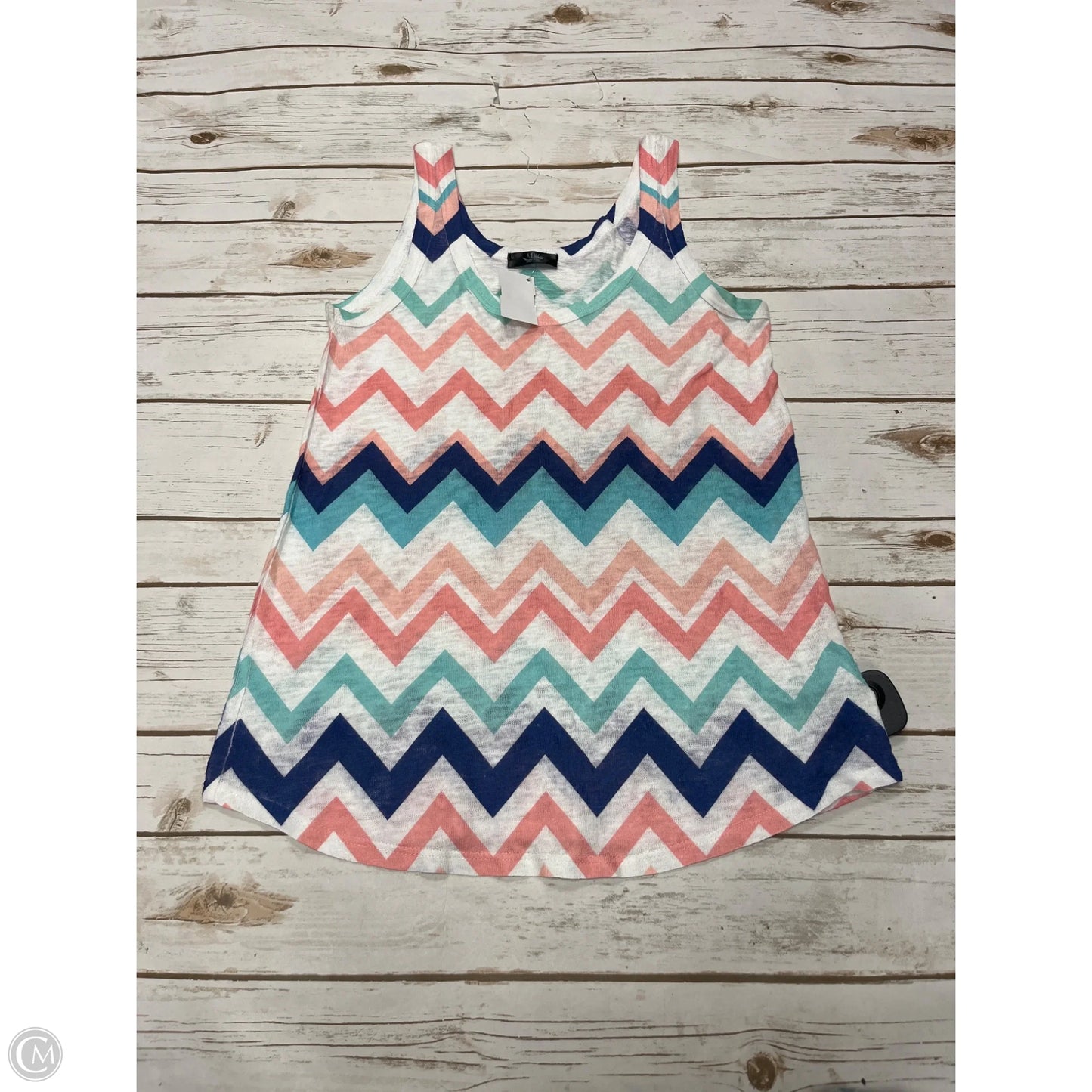 Top Sleeveless By Cme In Multi-colored, Size: L