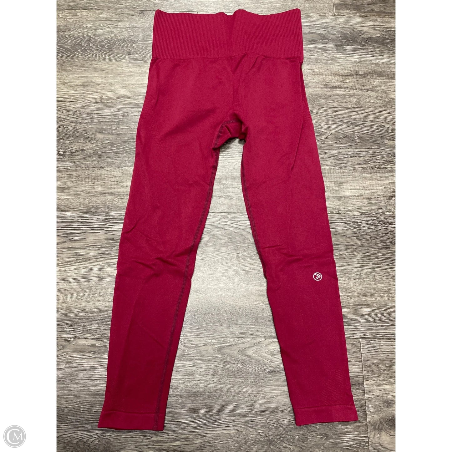 Athletic Leggings By Cme In Maroon, Size: M