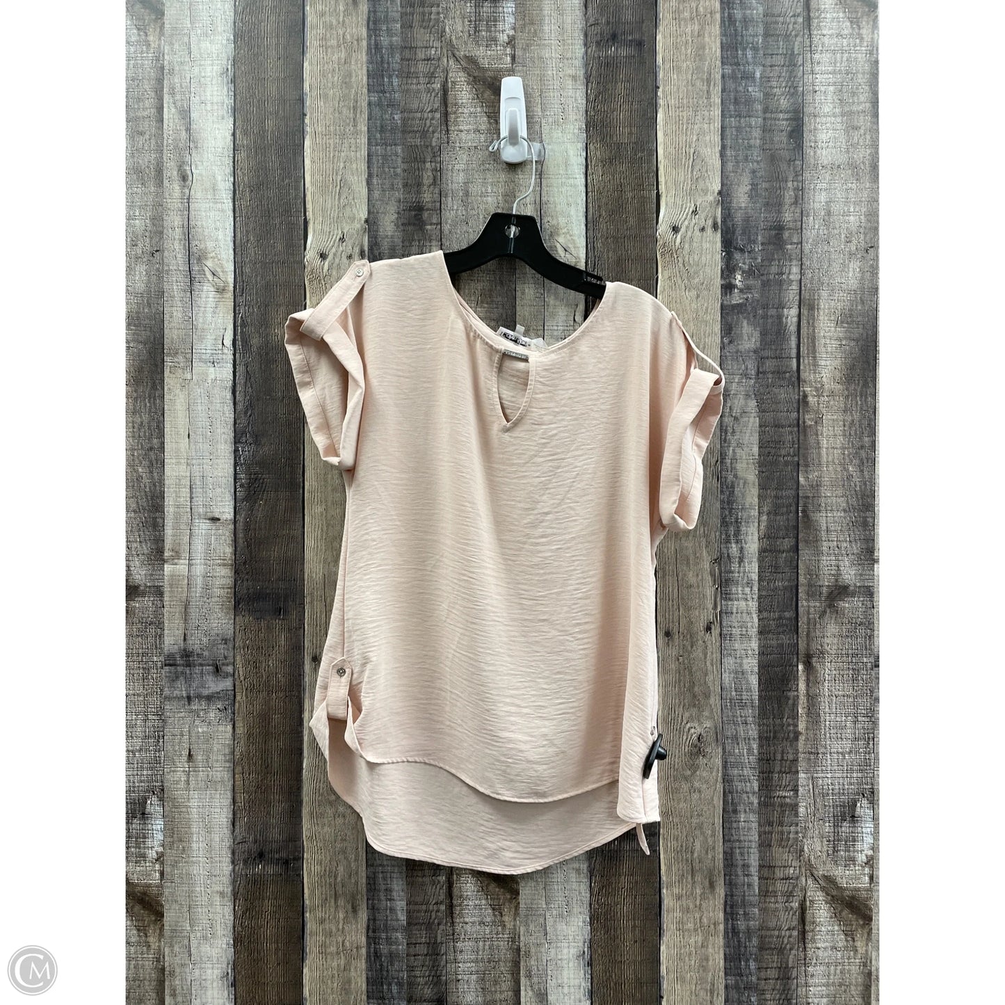 Top Short Sleeve By Calvin Klein In Peach, Size: S