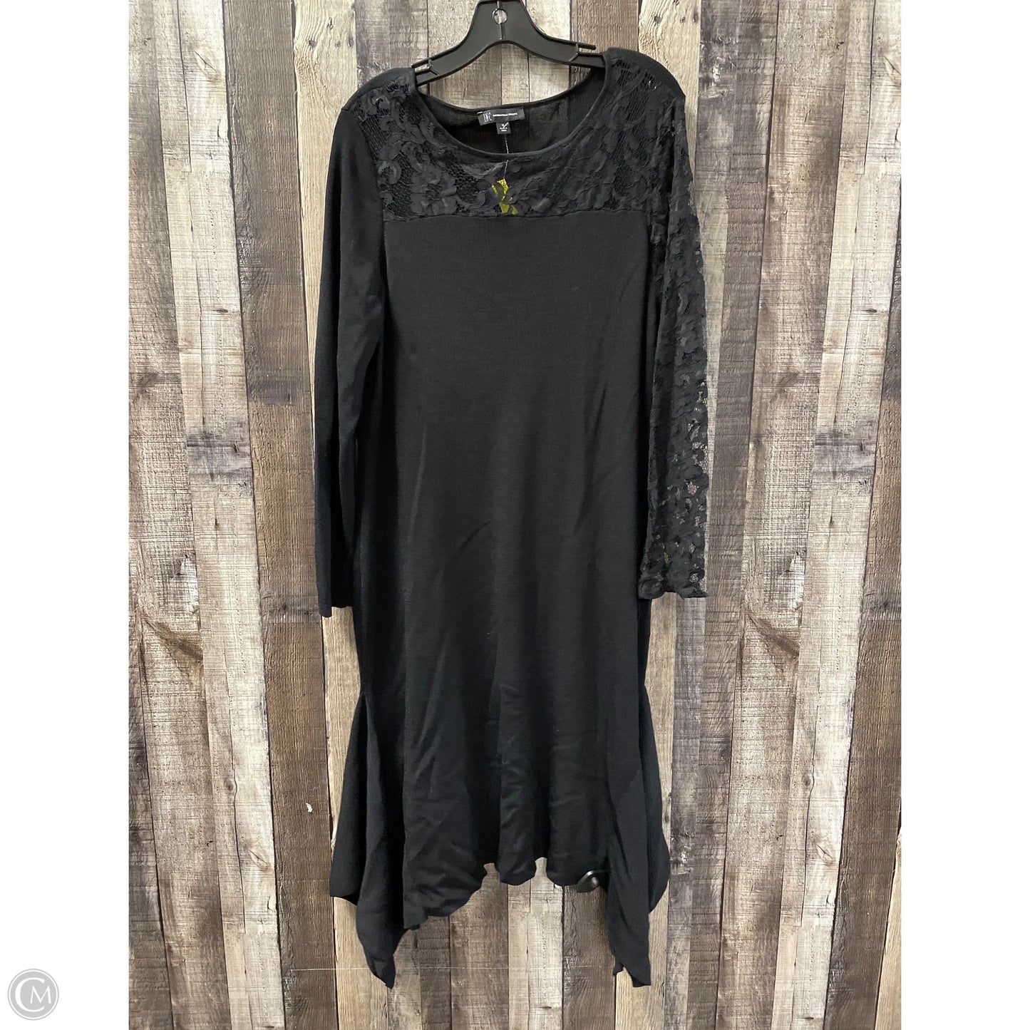 Dress Casual Midi By Inc In Black, Size: 1x