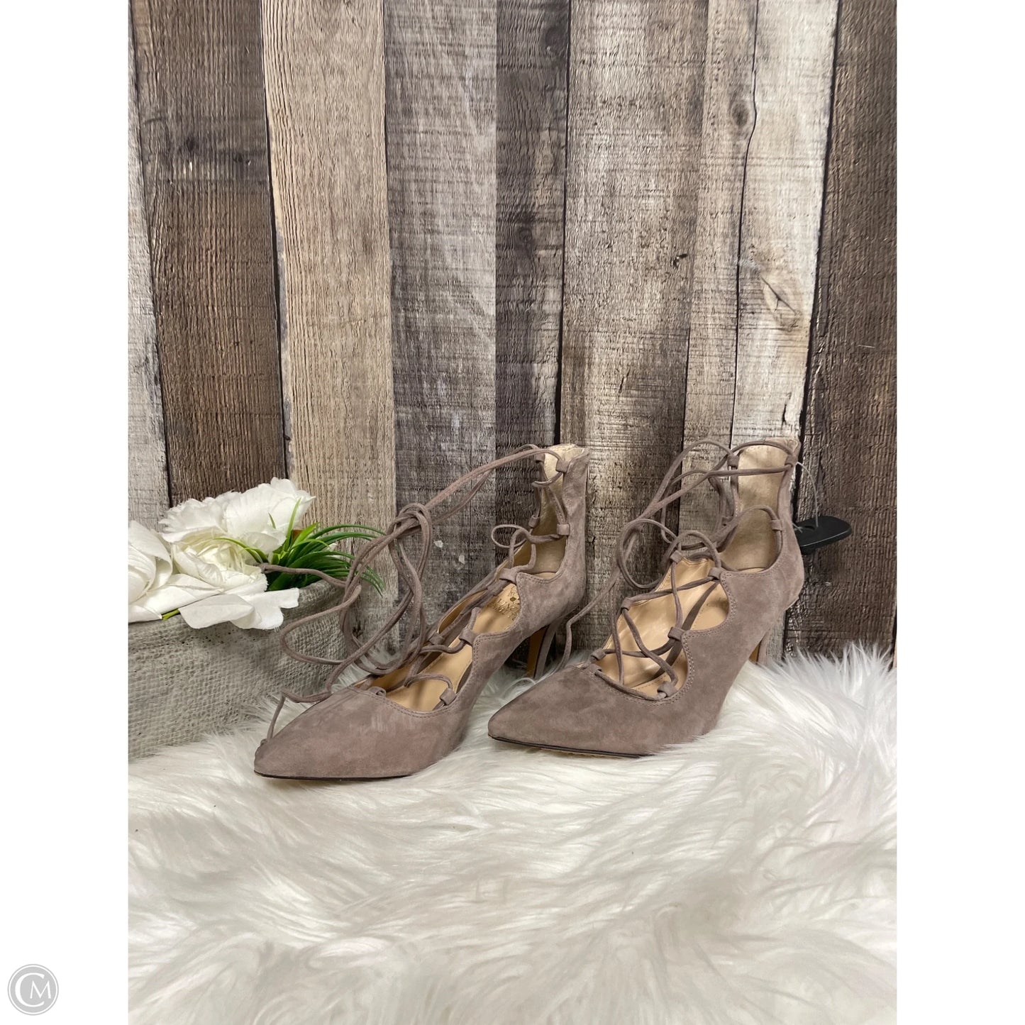 Shoes Heels Stiletto By Vince Camuto In Tan, Size: 7