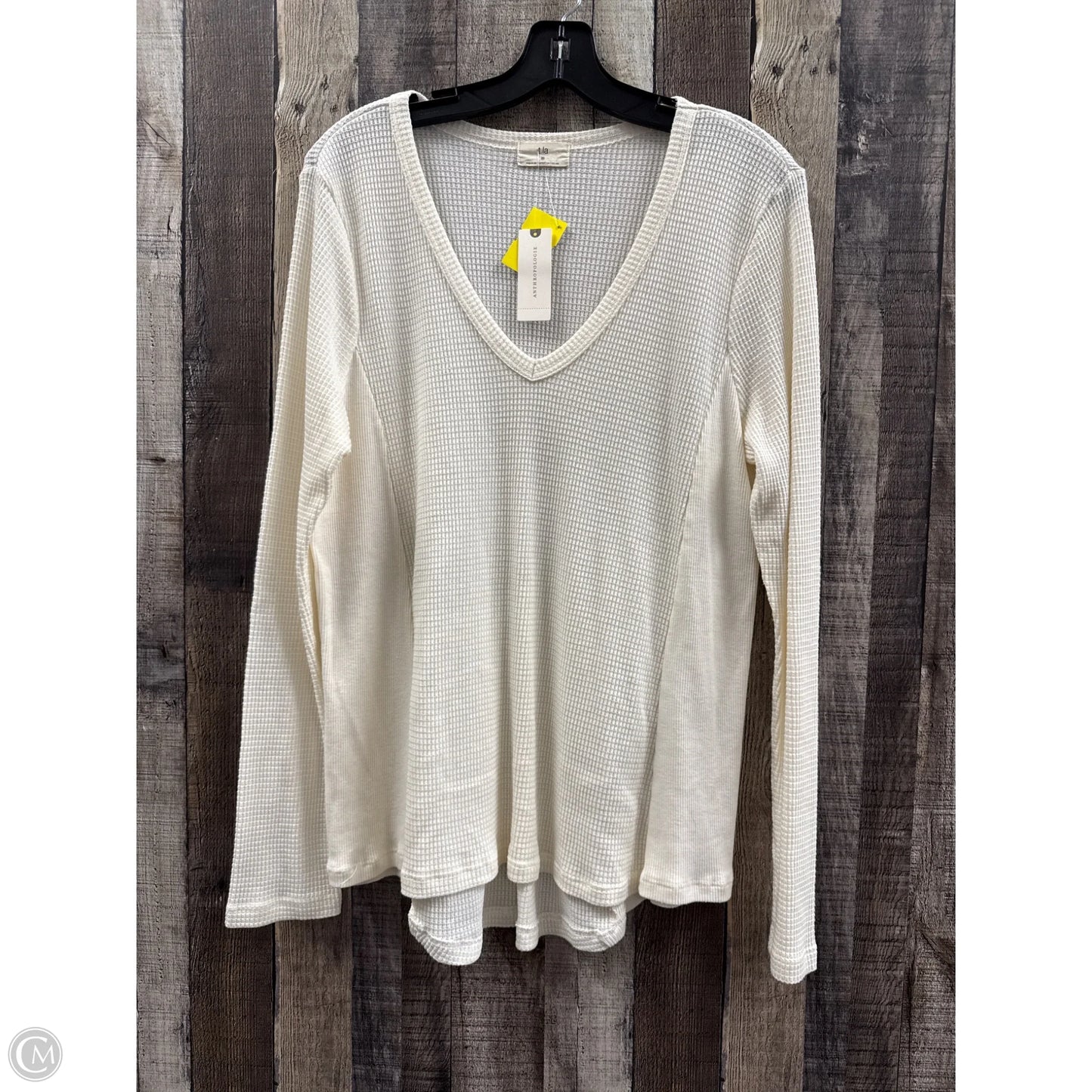 Top Long Sleeve By T.la In Ivory, Size: M