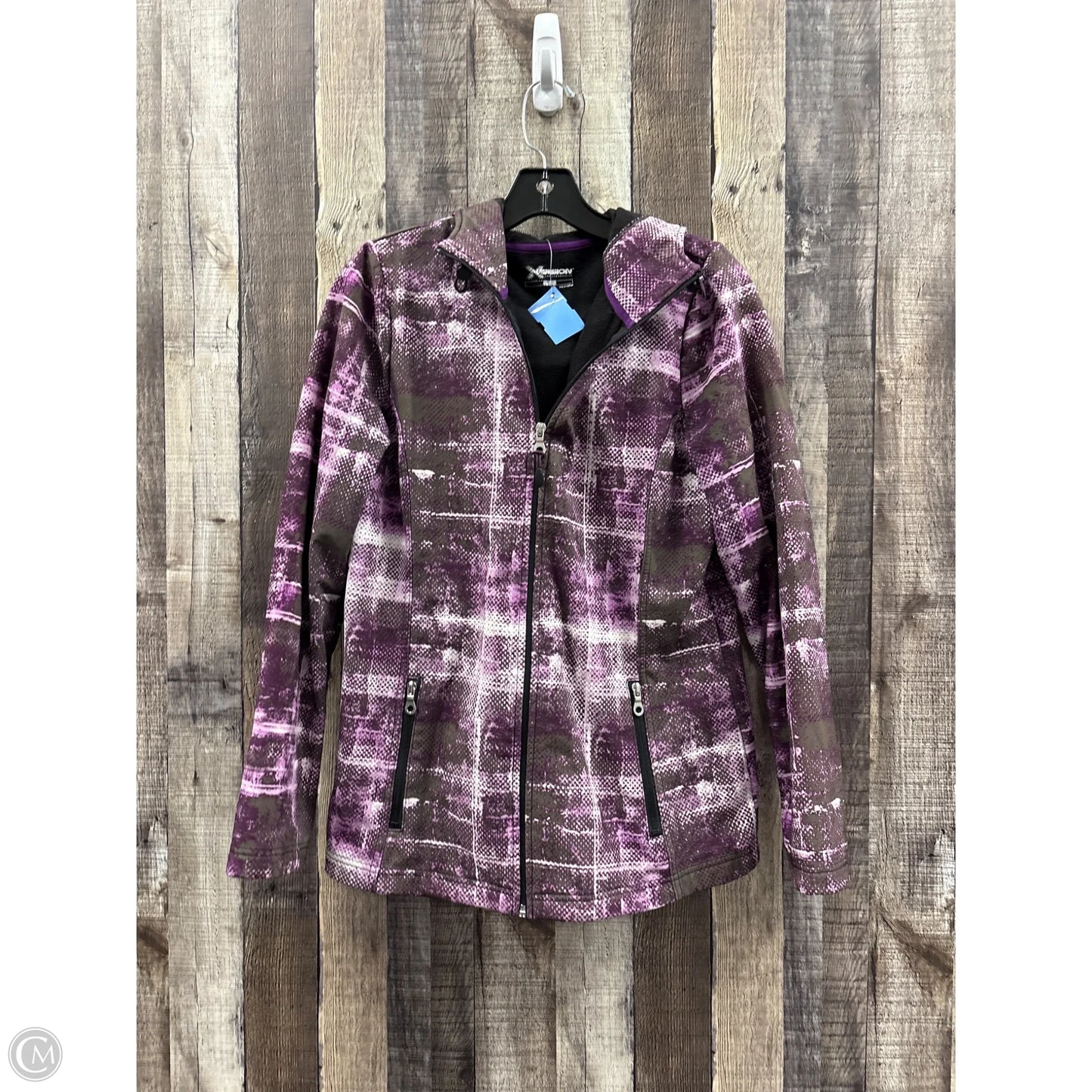 Athletic Jacket By Xersion In Brown & Purple, Size: S
